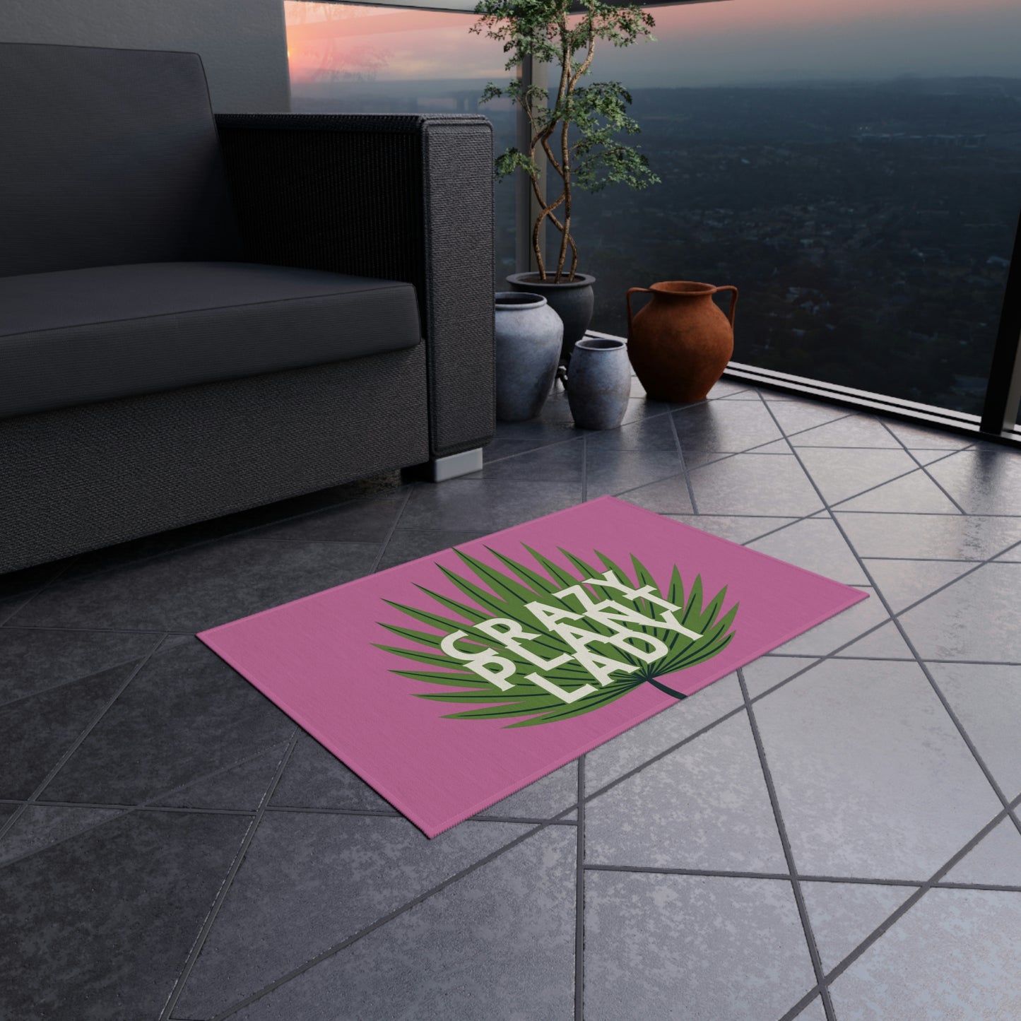 Crazy Plant Lady Outdoor Rug
