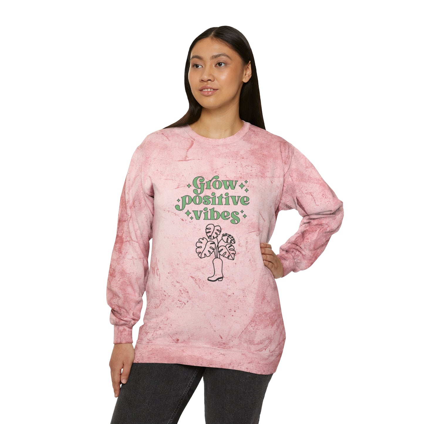 Grow Positive Color Blast Crewneck