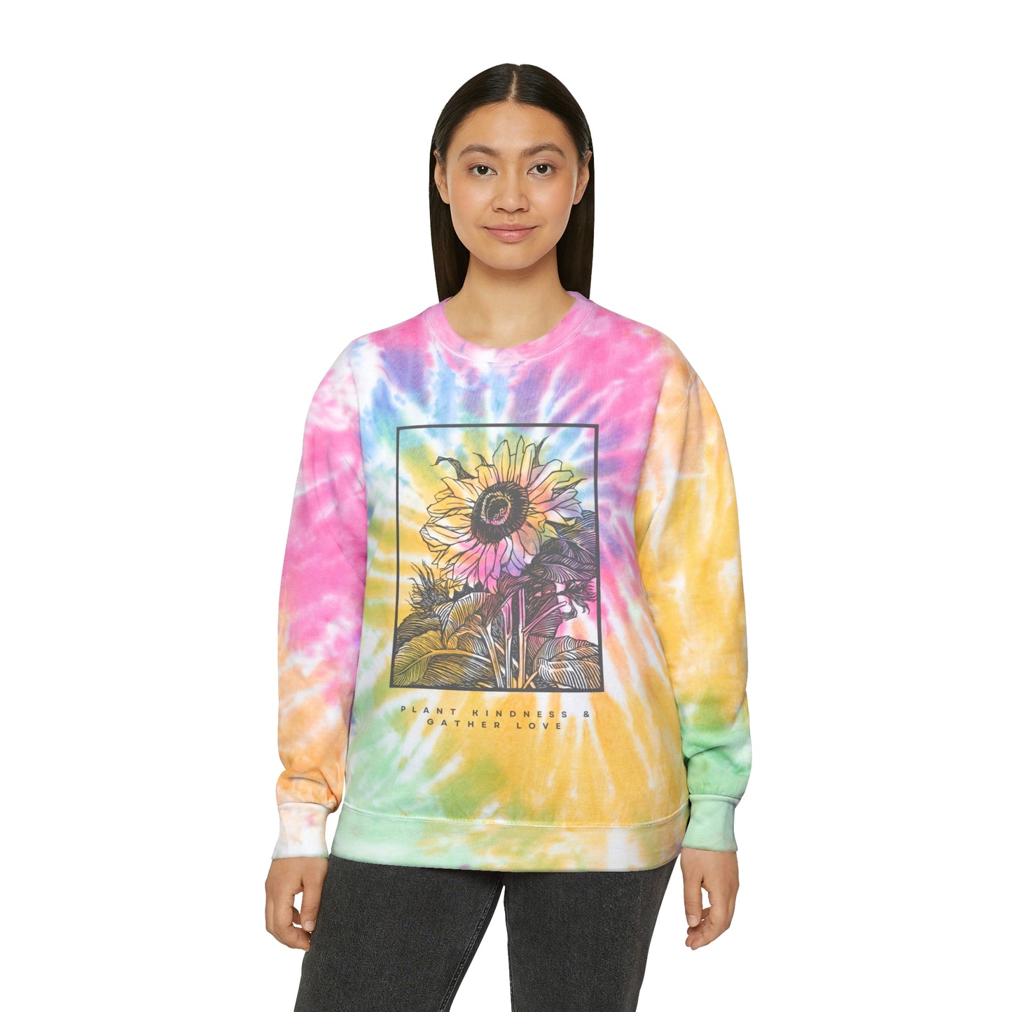 Plant Kindness Unisex Tie-Dye Crewneck