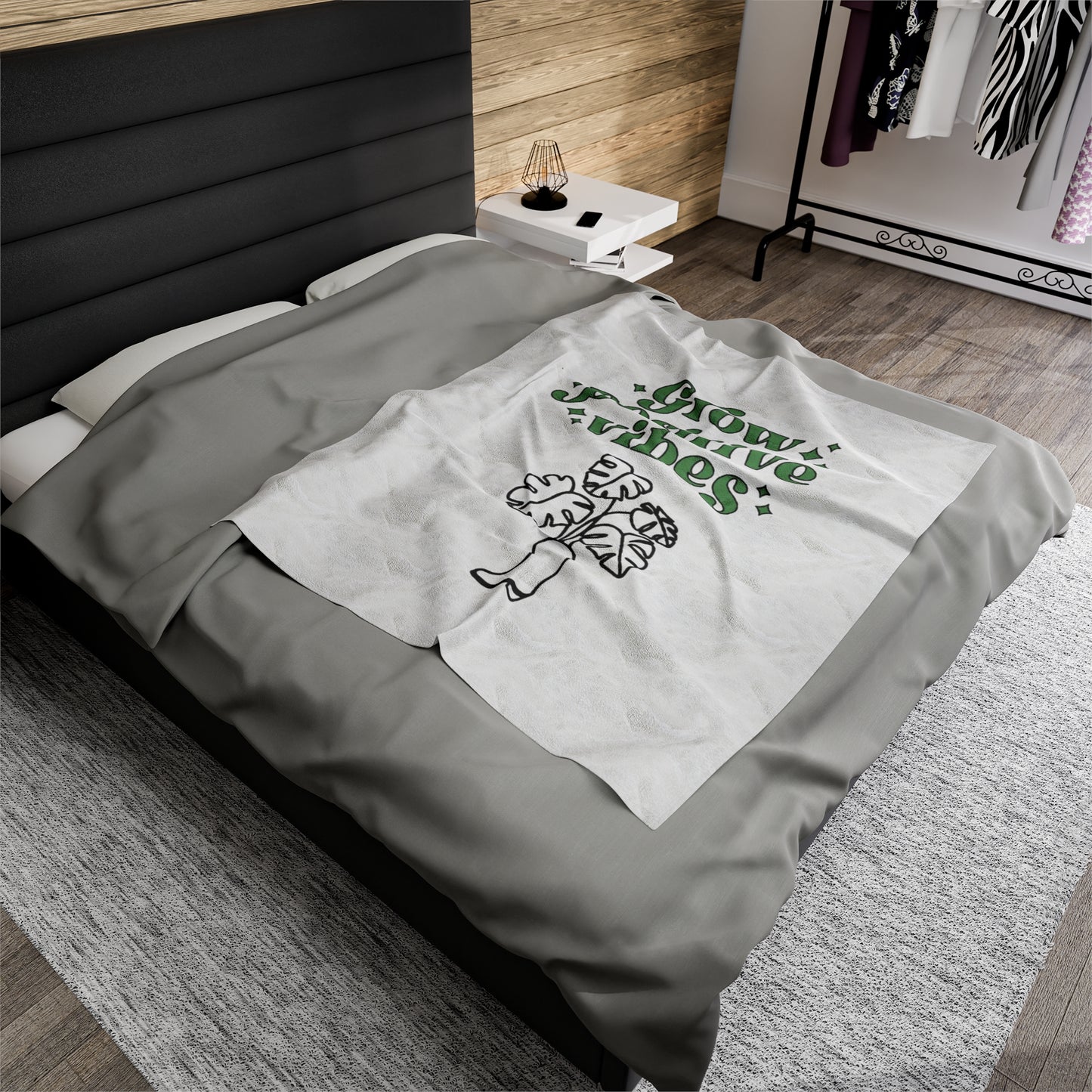 Grow Positive Velveteen Plush Blanket