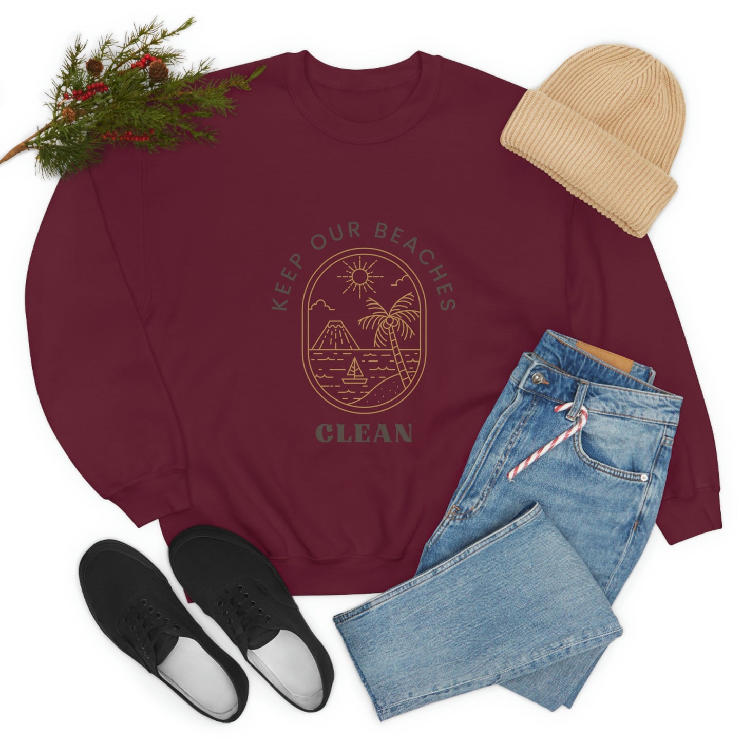 Clean Beaches Unisex Crewneck