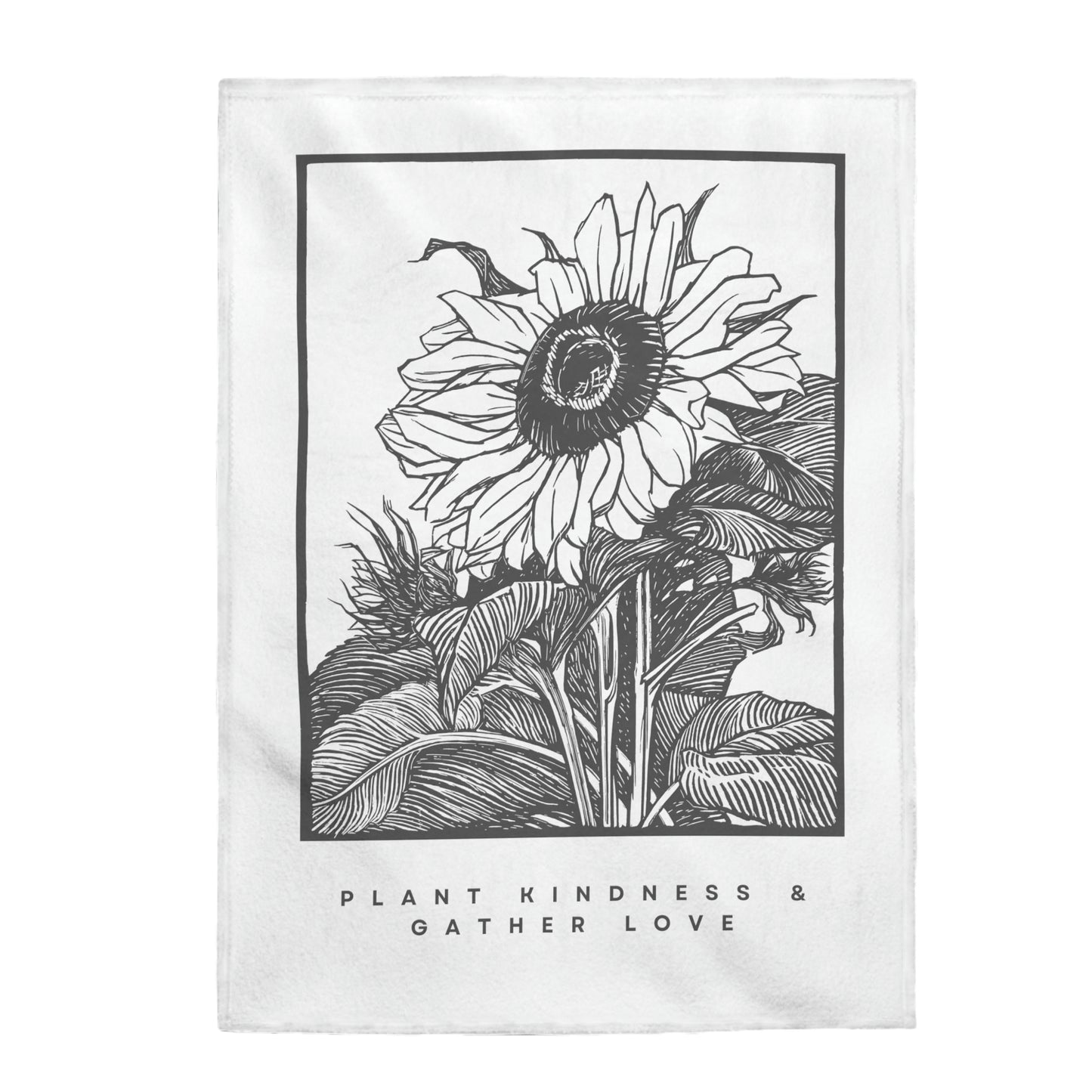 Plant Kindness Velveteen Plush Blanket