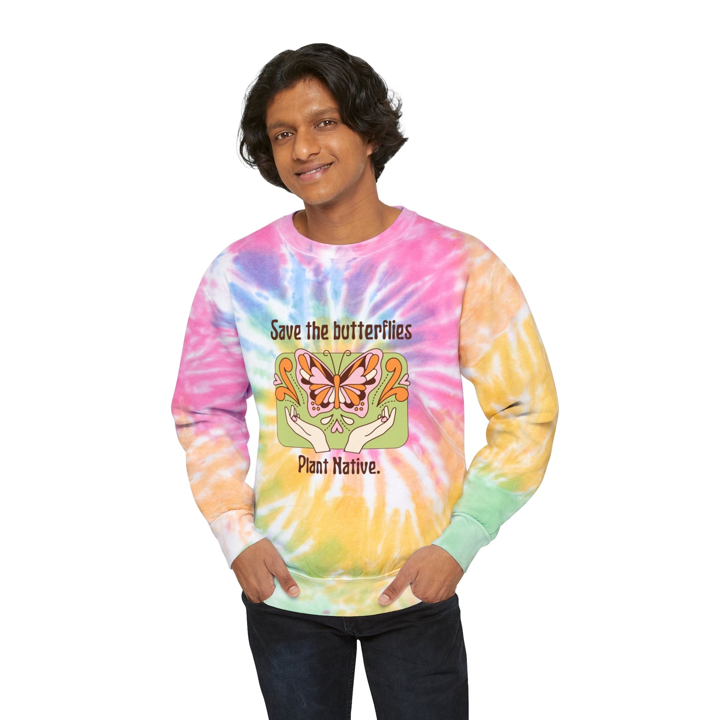 Plant Native Tie-Dye Crewneck