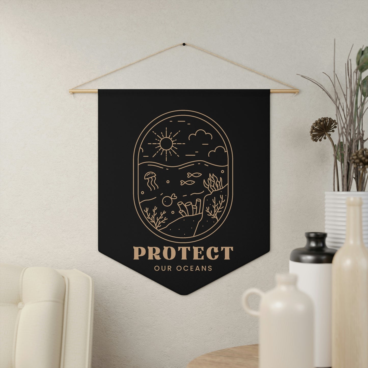 Protect Our Oceans Pennant