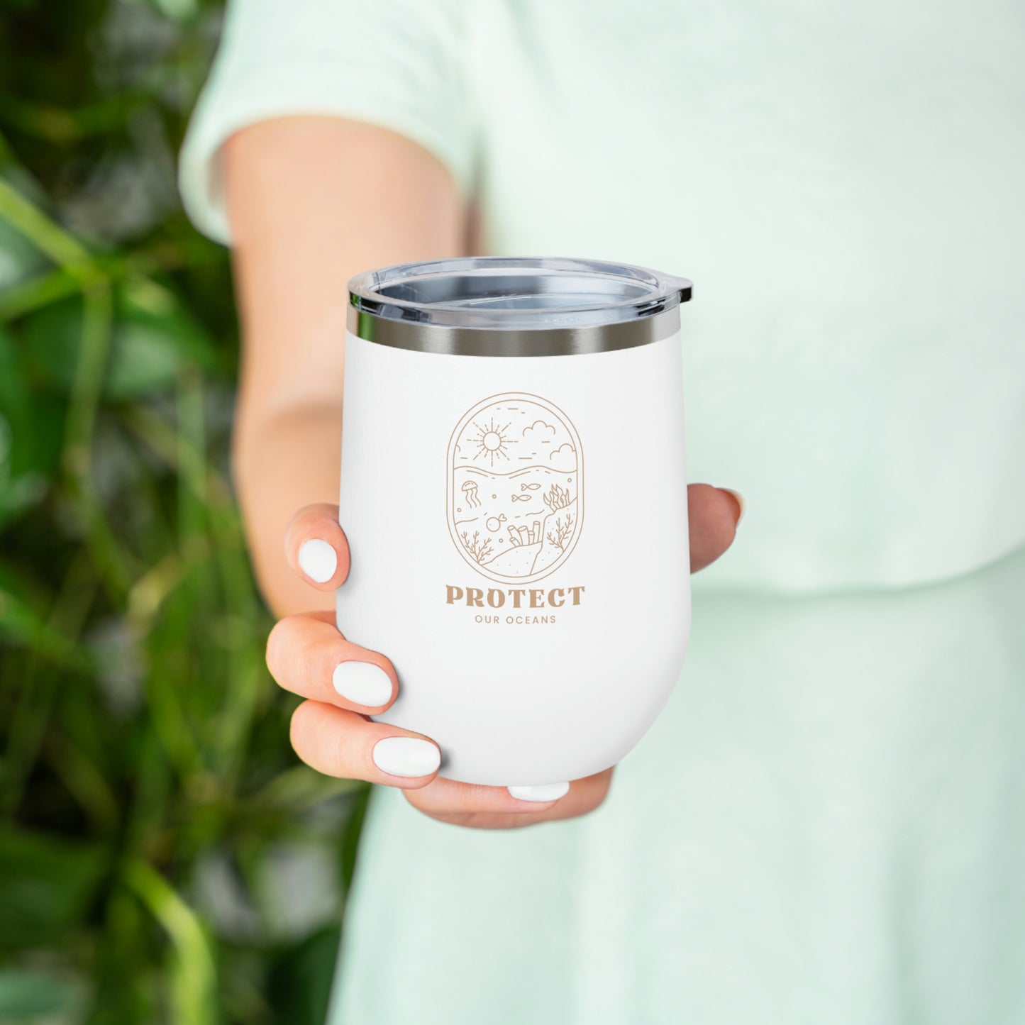Protect Our Oceans Insulated Wine Tumbler