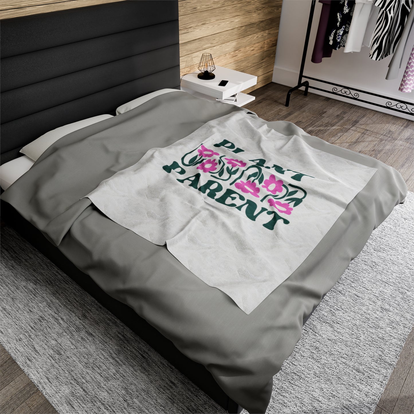Plant Parent Velveteen Plush Blanket