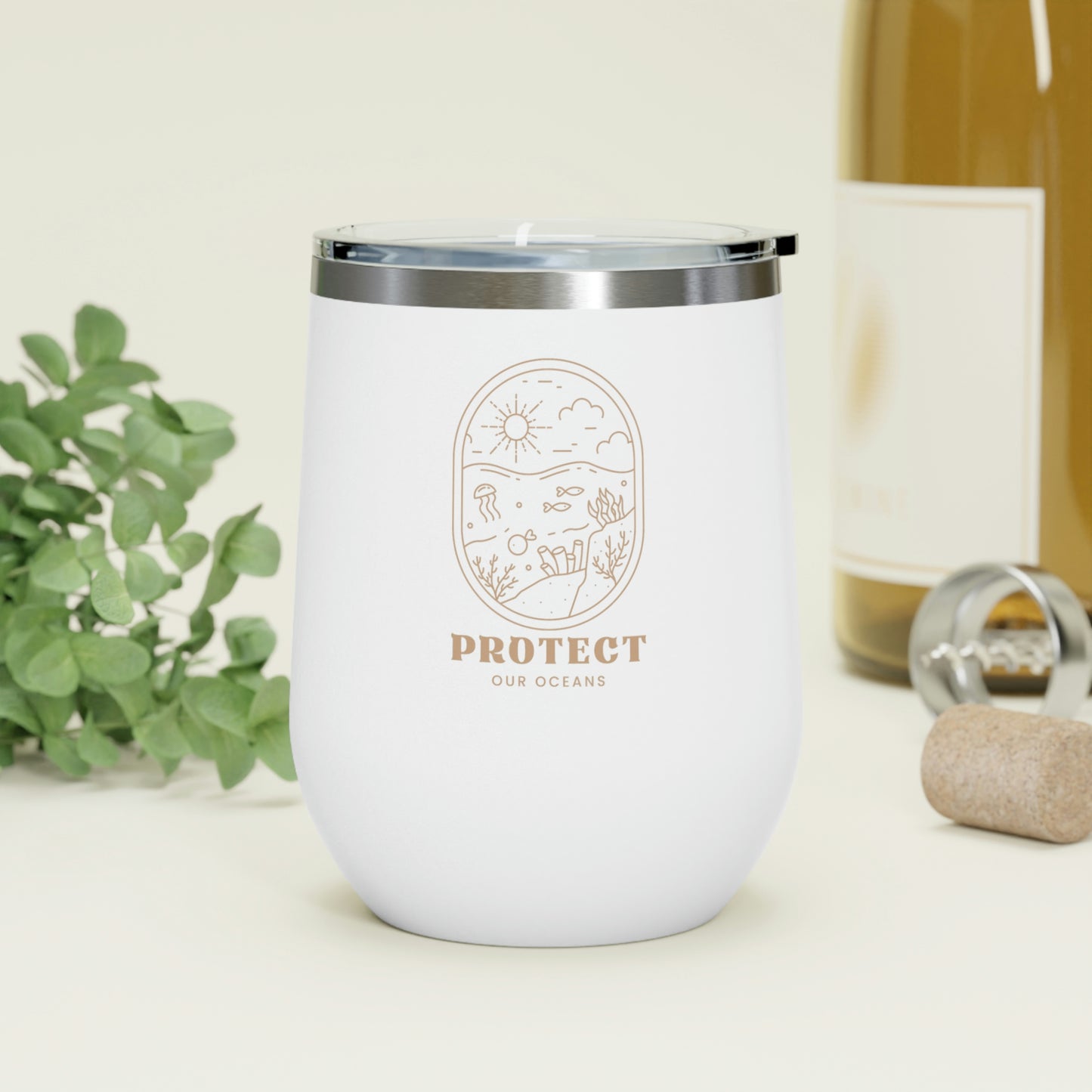 Protect Our Oceans Insulated Wine Tumbler