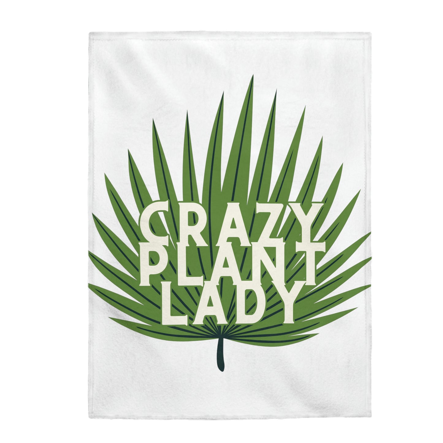 Crazy Plant Lady Velveteen Plush Blanket