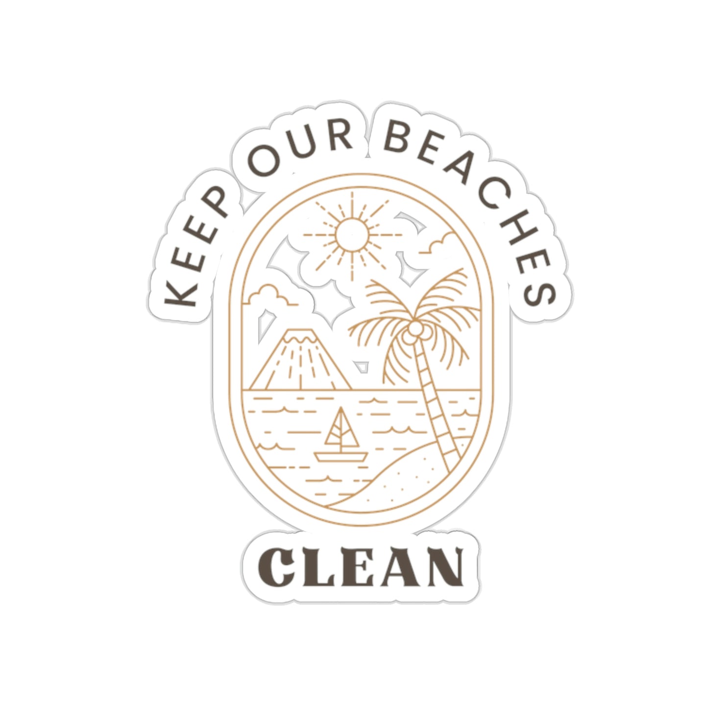 Clean Beaches Stickers