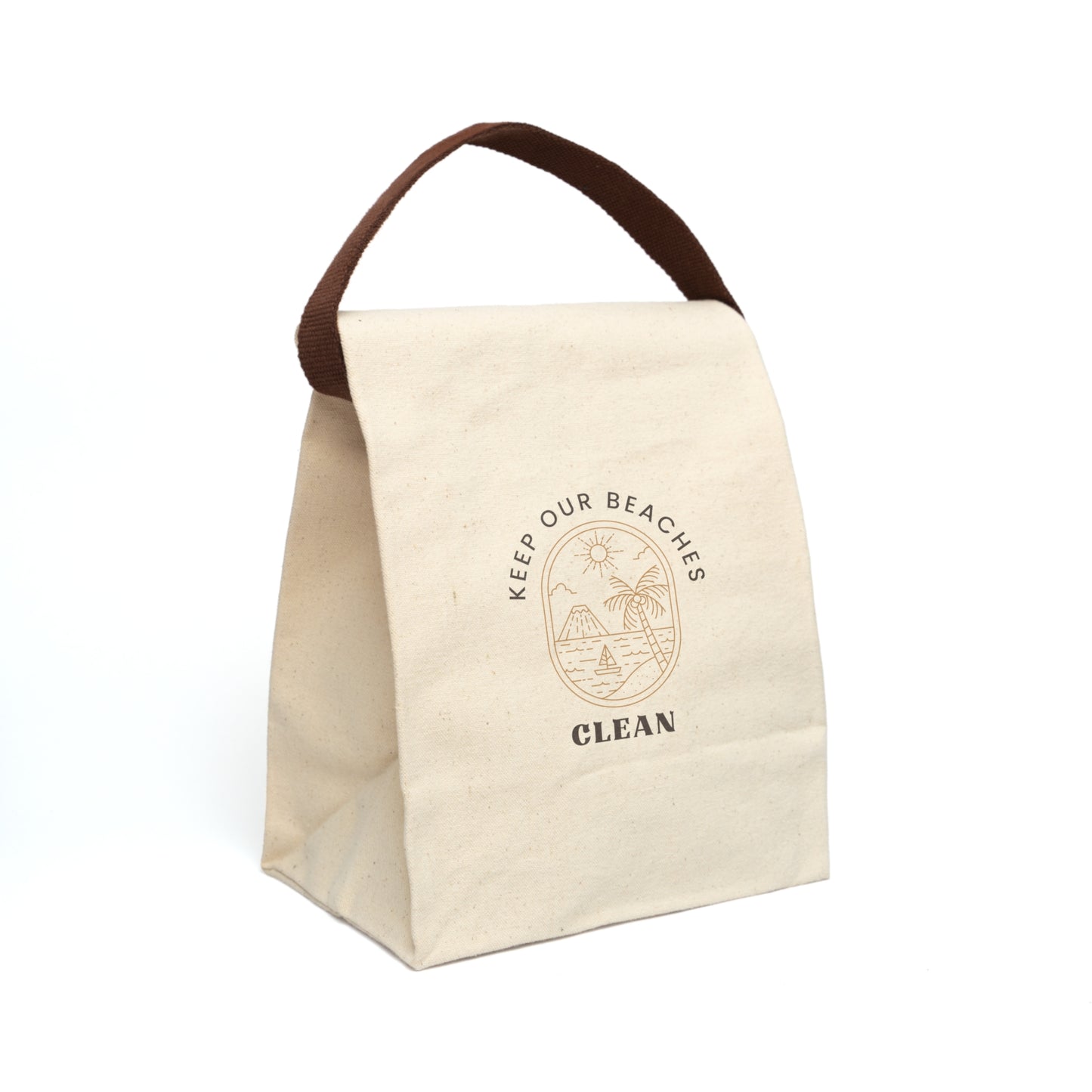 Clean Beaches Canvas Lunch Bag
