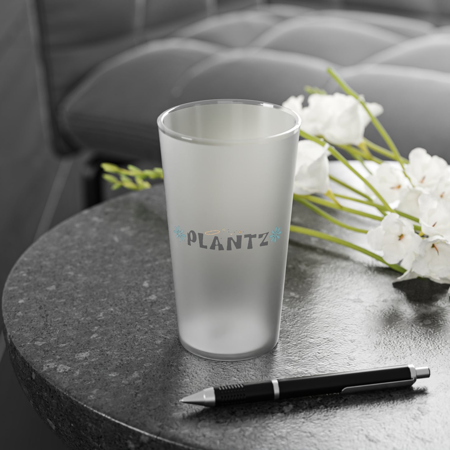 Plantz Frosted Pint Glass