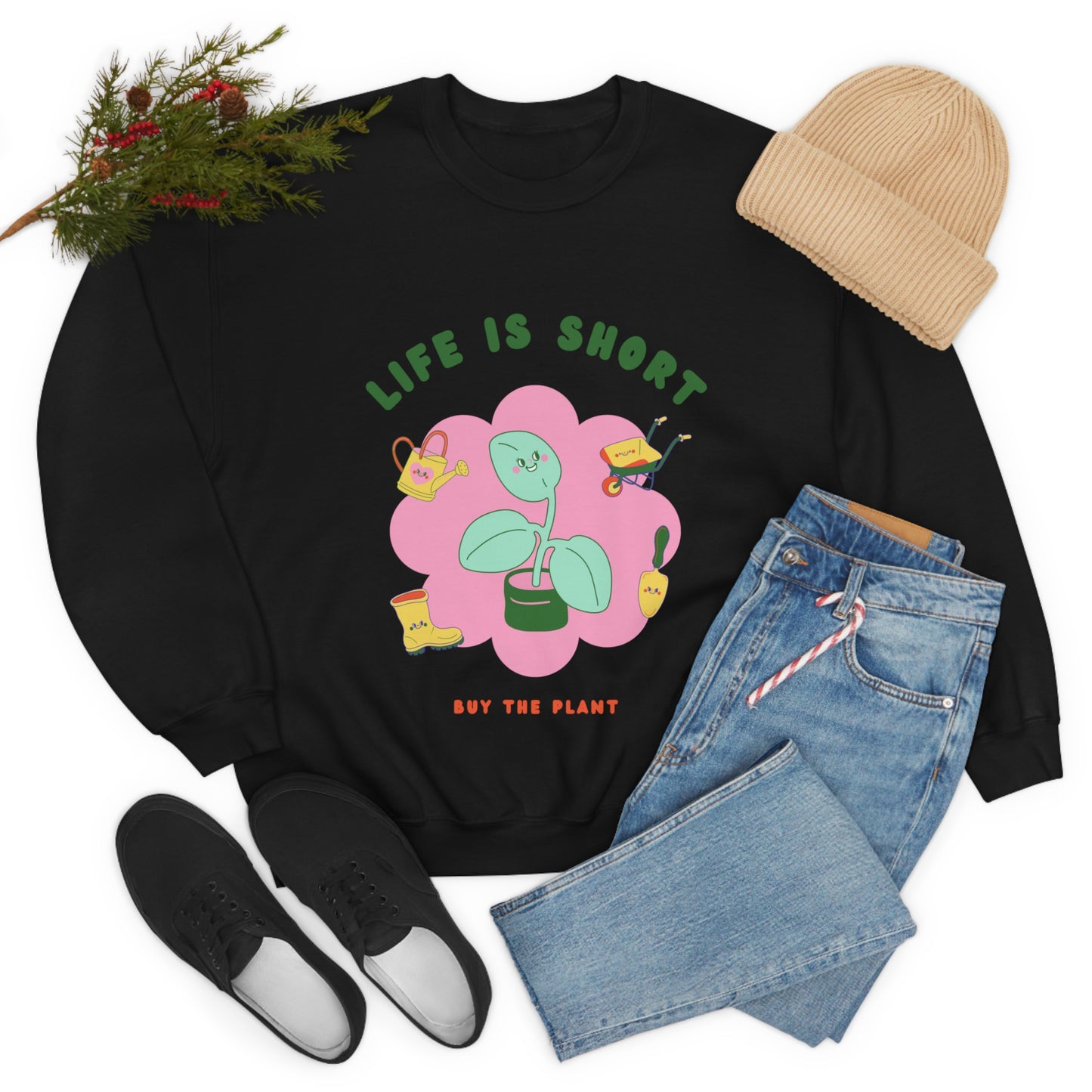 Life Is Short Unisex Crewneck