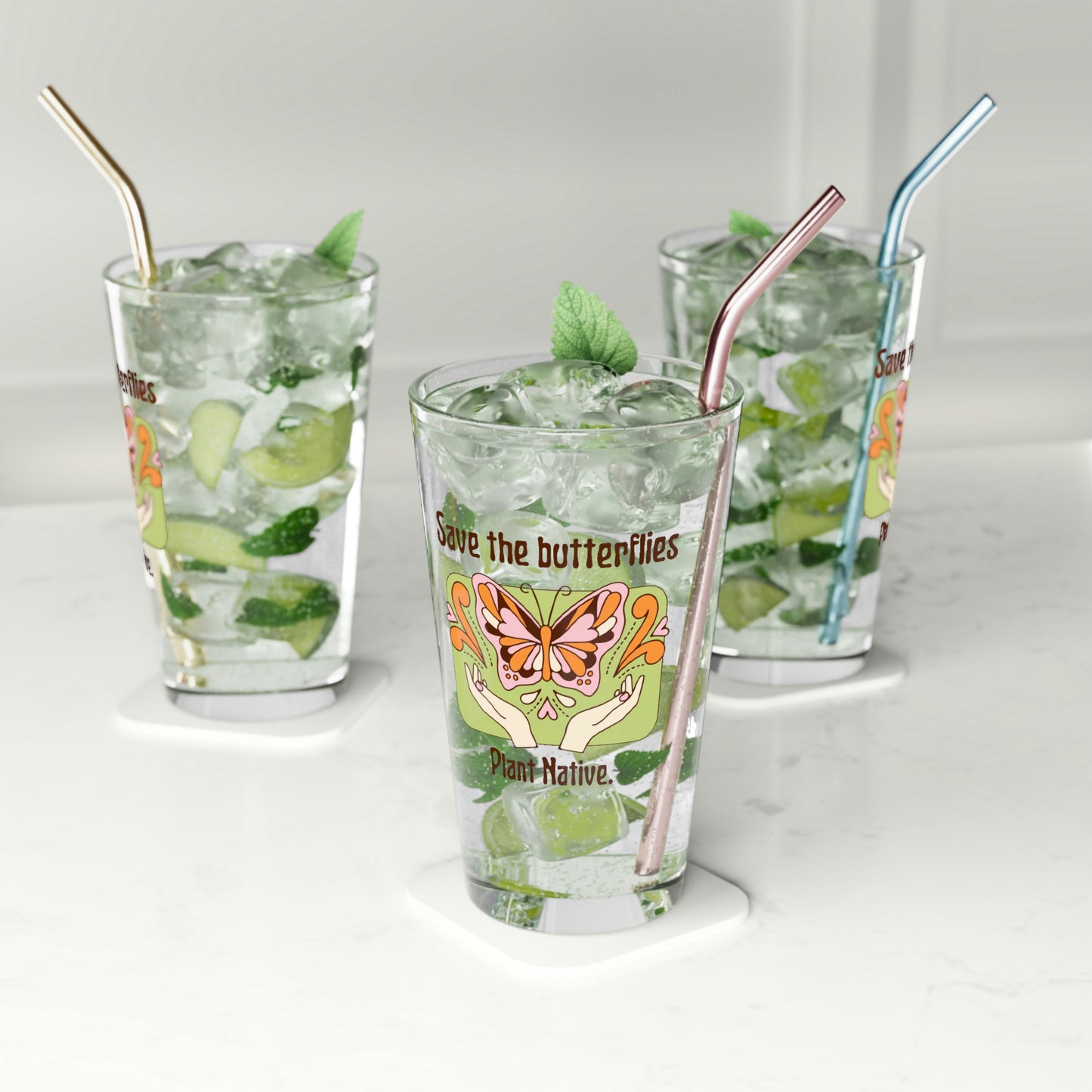 Plant Native Pint Glass
