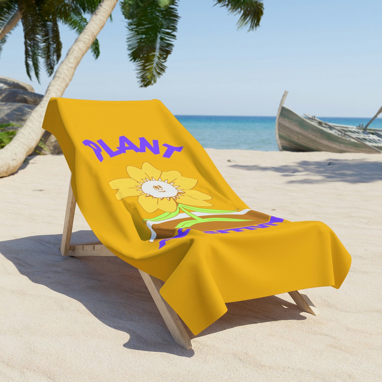 Plant Positivity Beach Towel