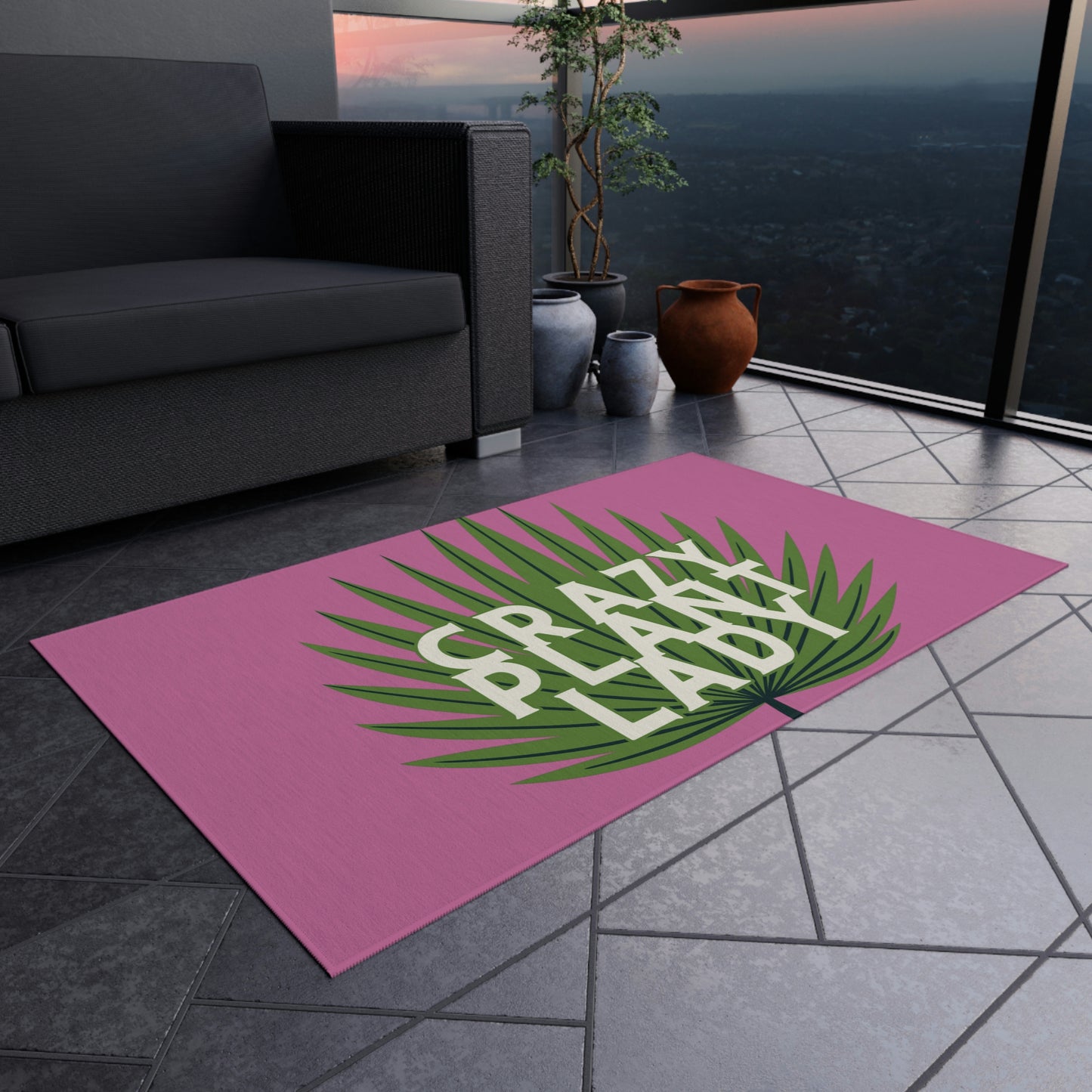 Crazy Plant Lady Outdoor Rug