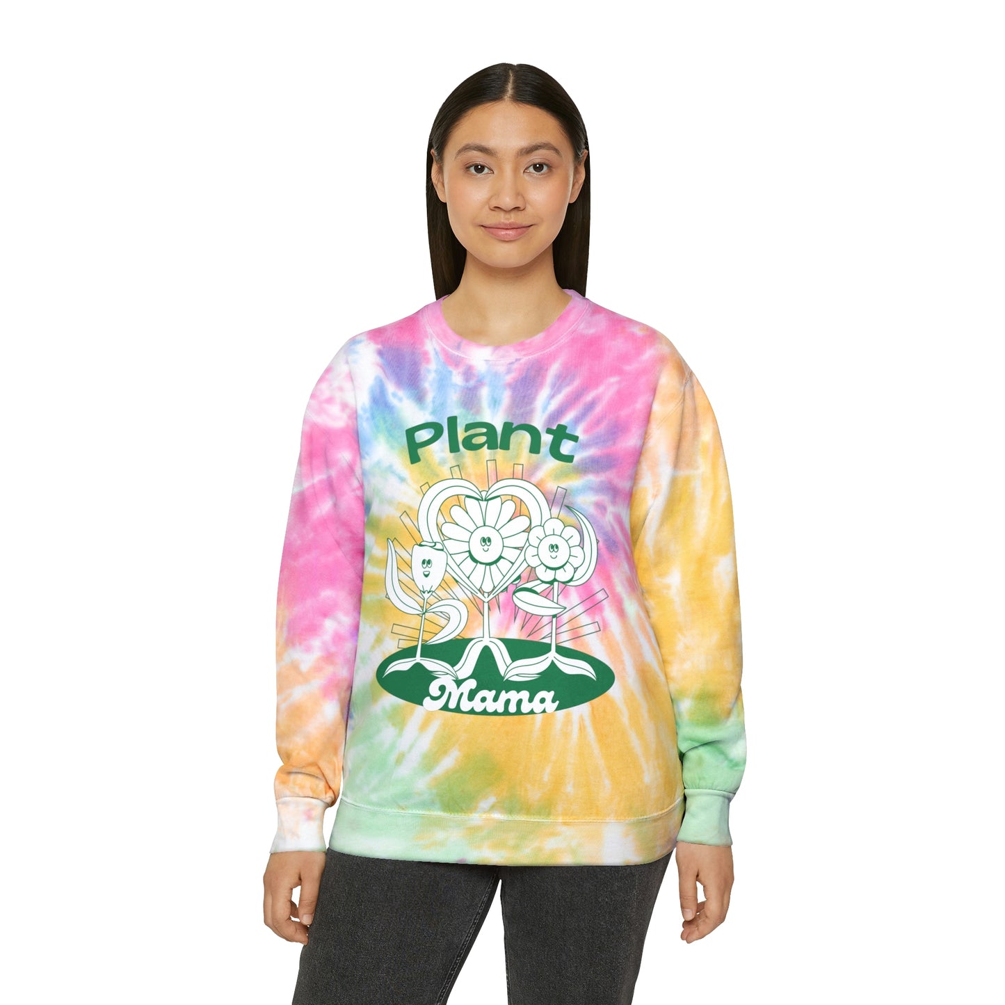 Plant Mama Unisex Tie-Dye Crewneck
