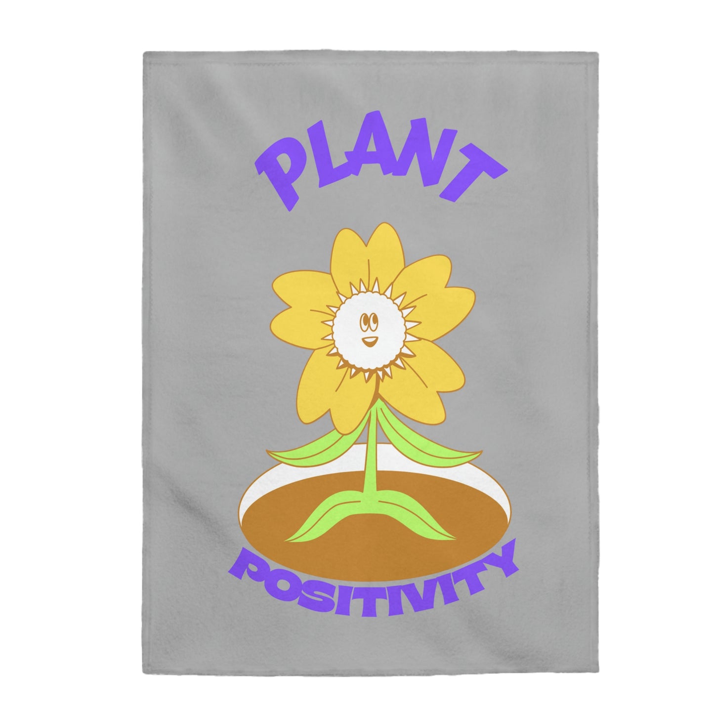 Plant Positivity Velveteen Plush Blanket