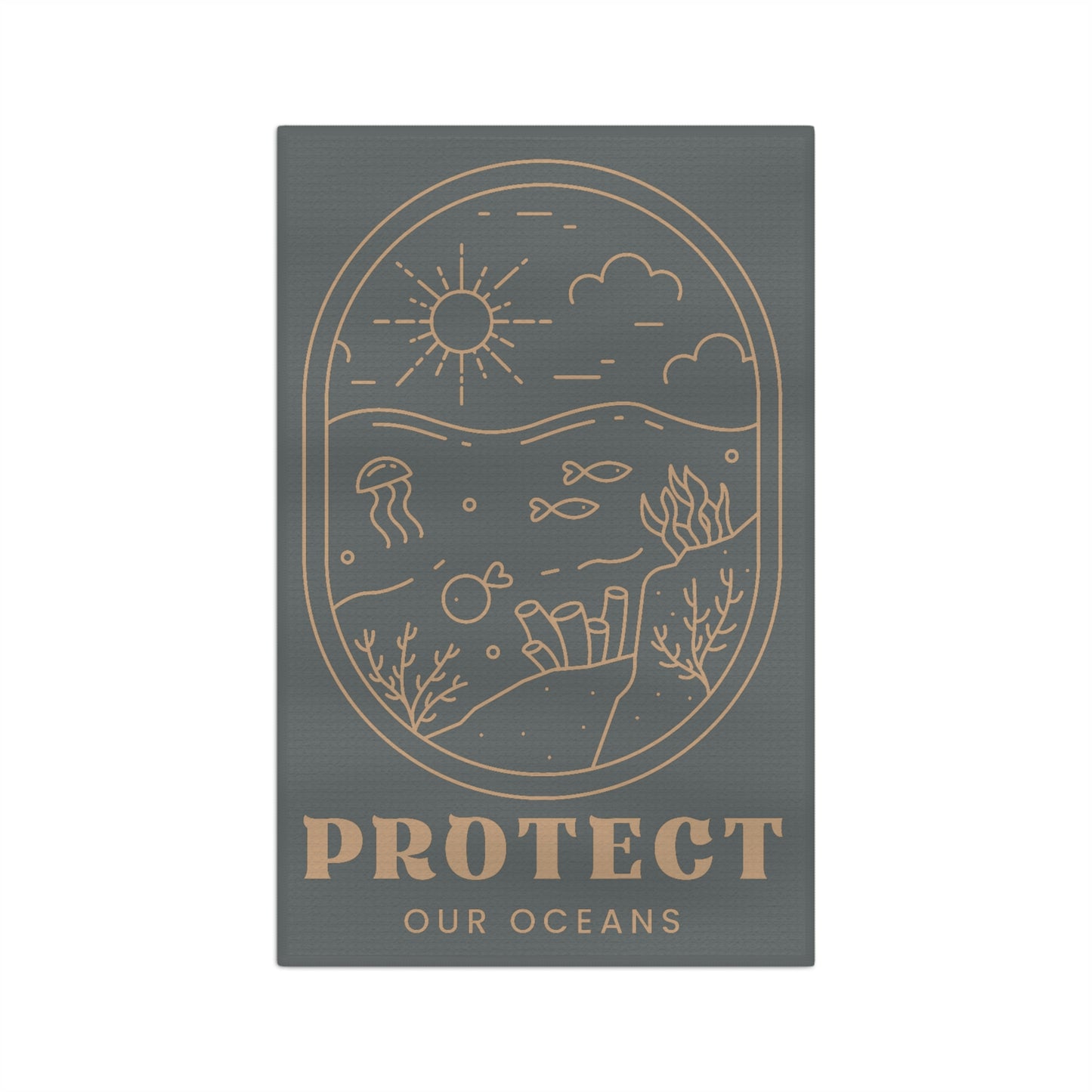Protect Our Oceans Tea Towel