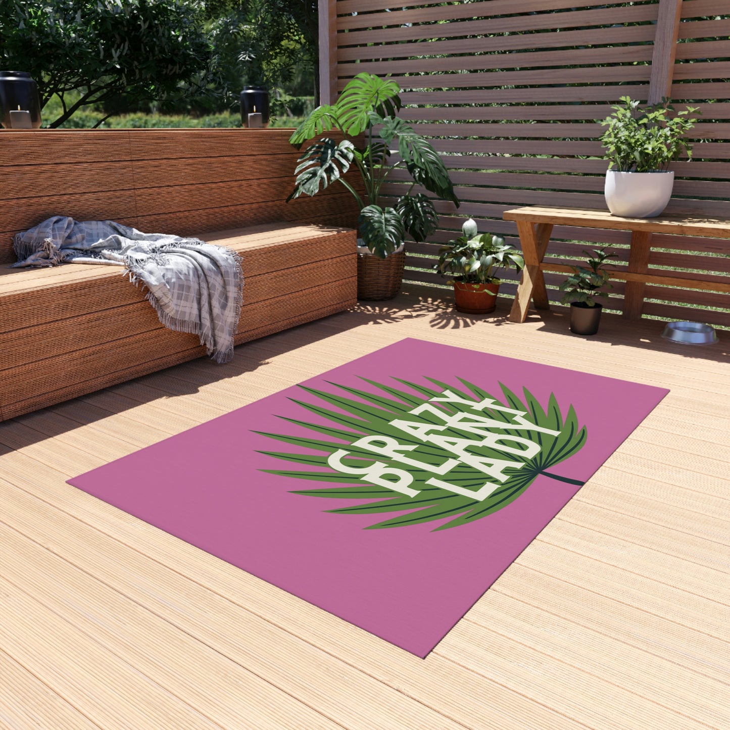 Crazy Plant Lady Outdoor Rug
