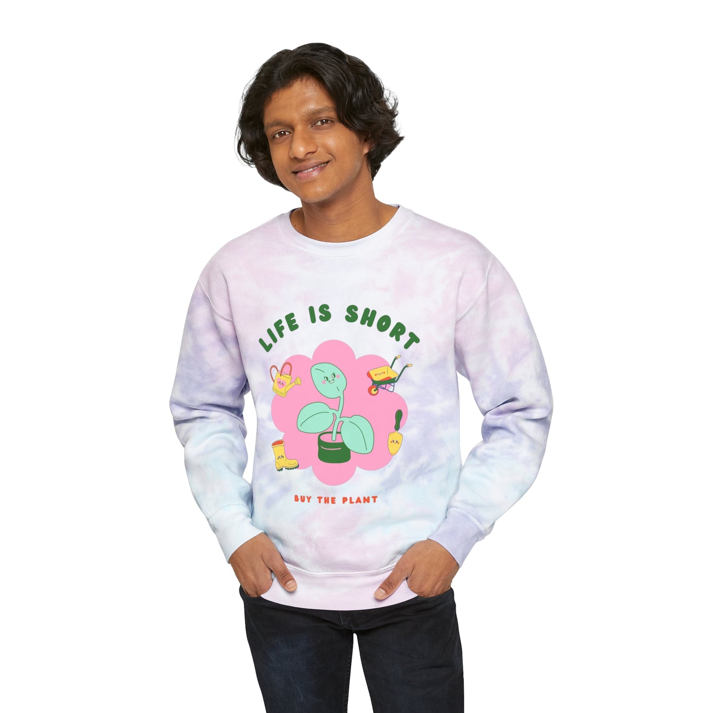 Life Is Short Tie-Dye Crewneck