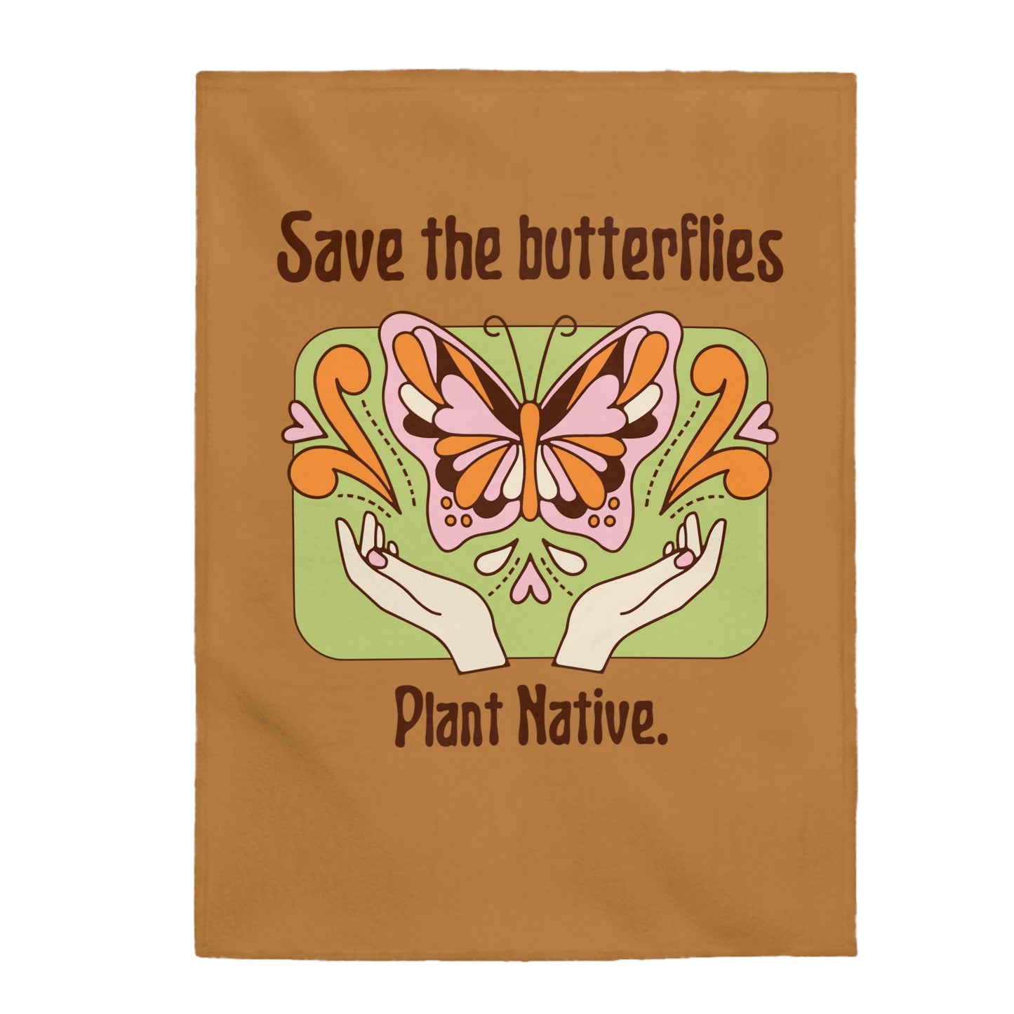 Plant Native Velveteen Plush Blanket