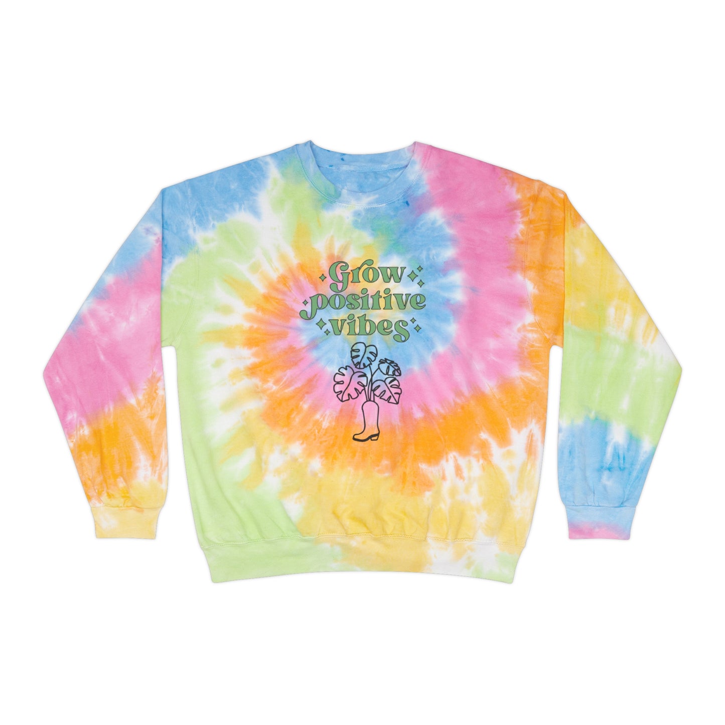 Grow Positive Tie-Dye Crewneck