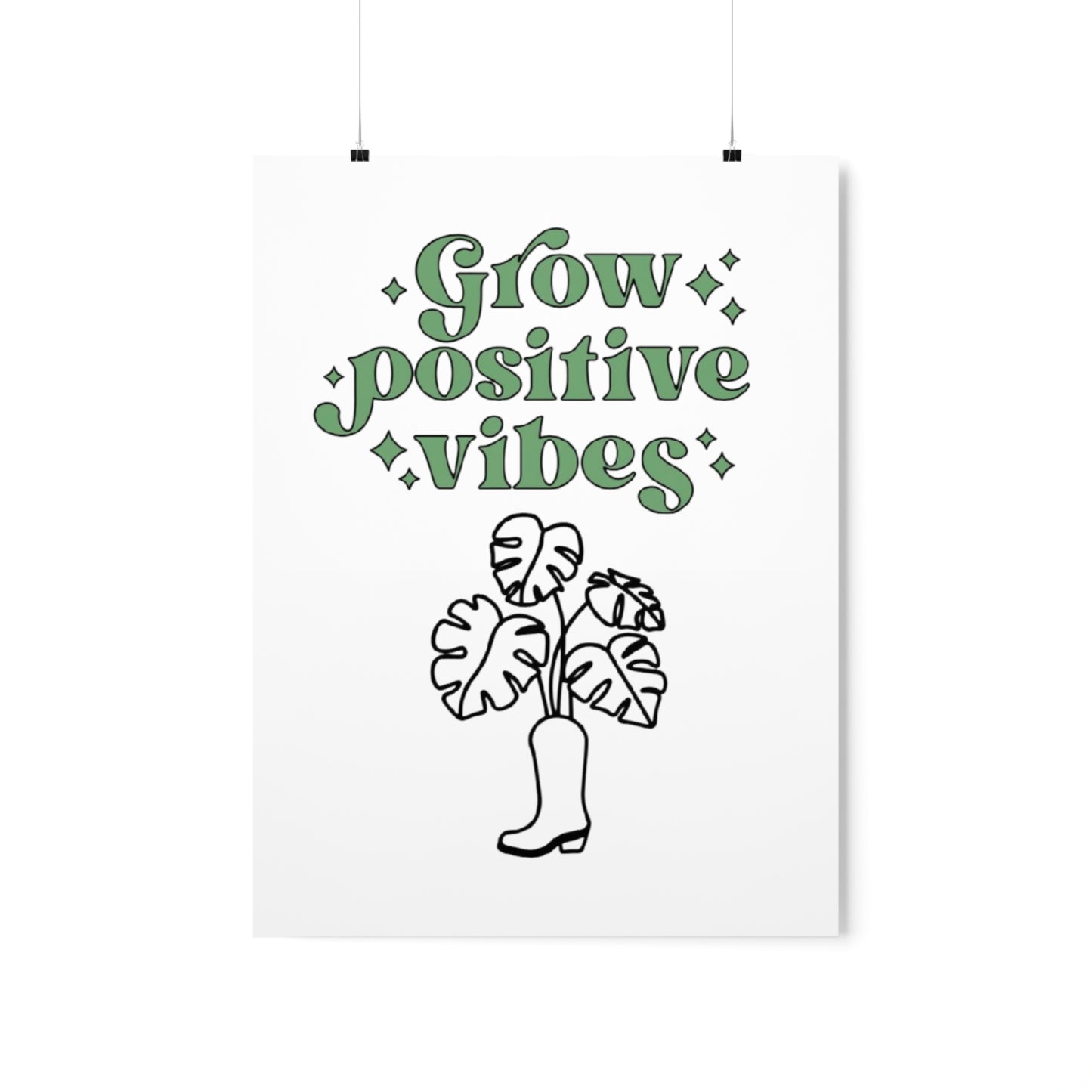 Grow Positive Matte Vertical Posters