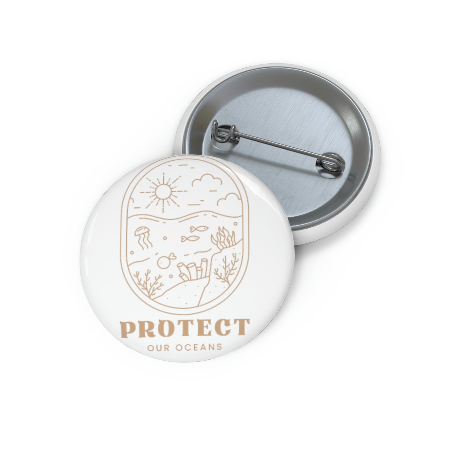 Protect Our Oceans Pin Buttons