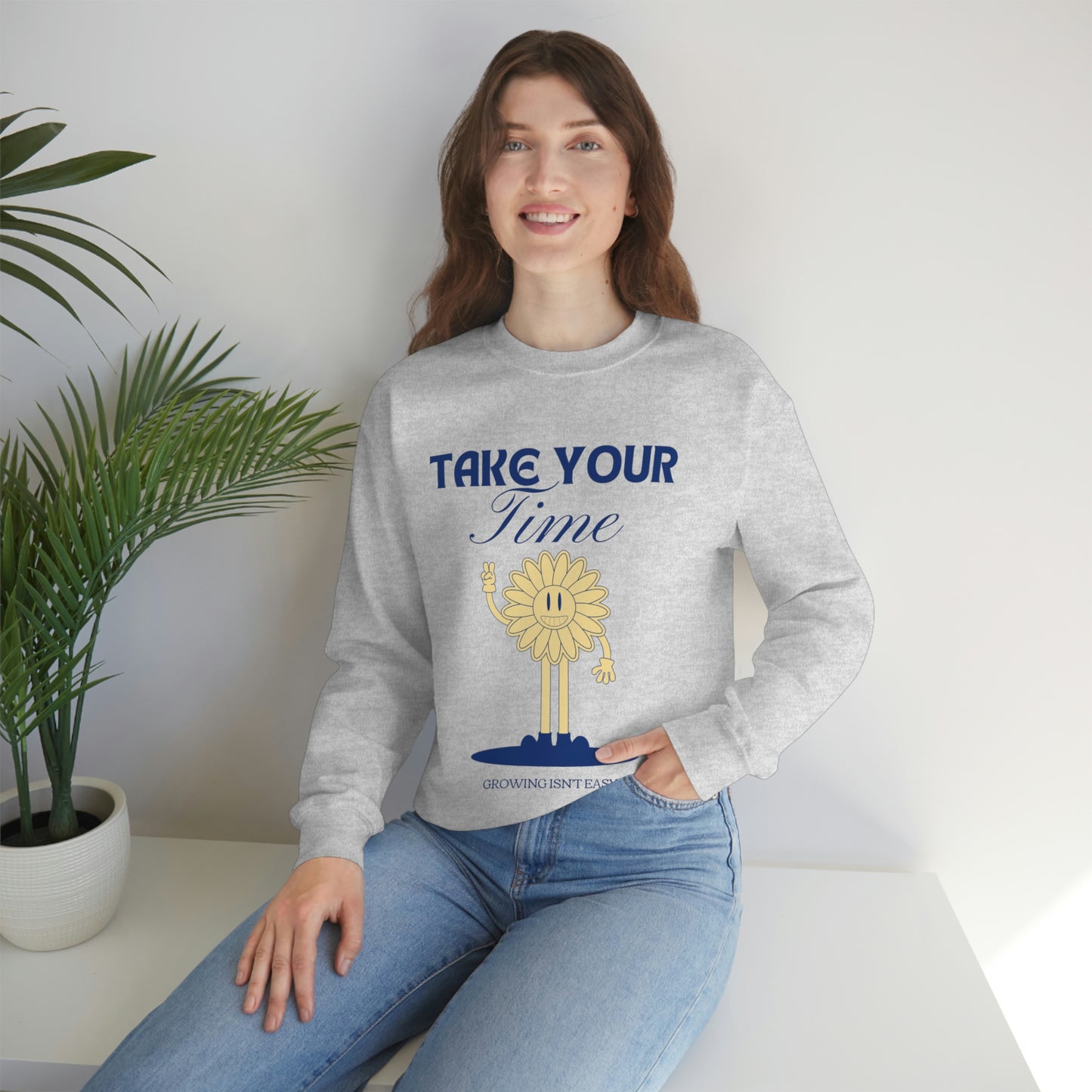 Growing Isn't Easy Unisex Crewneck