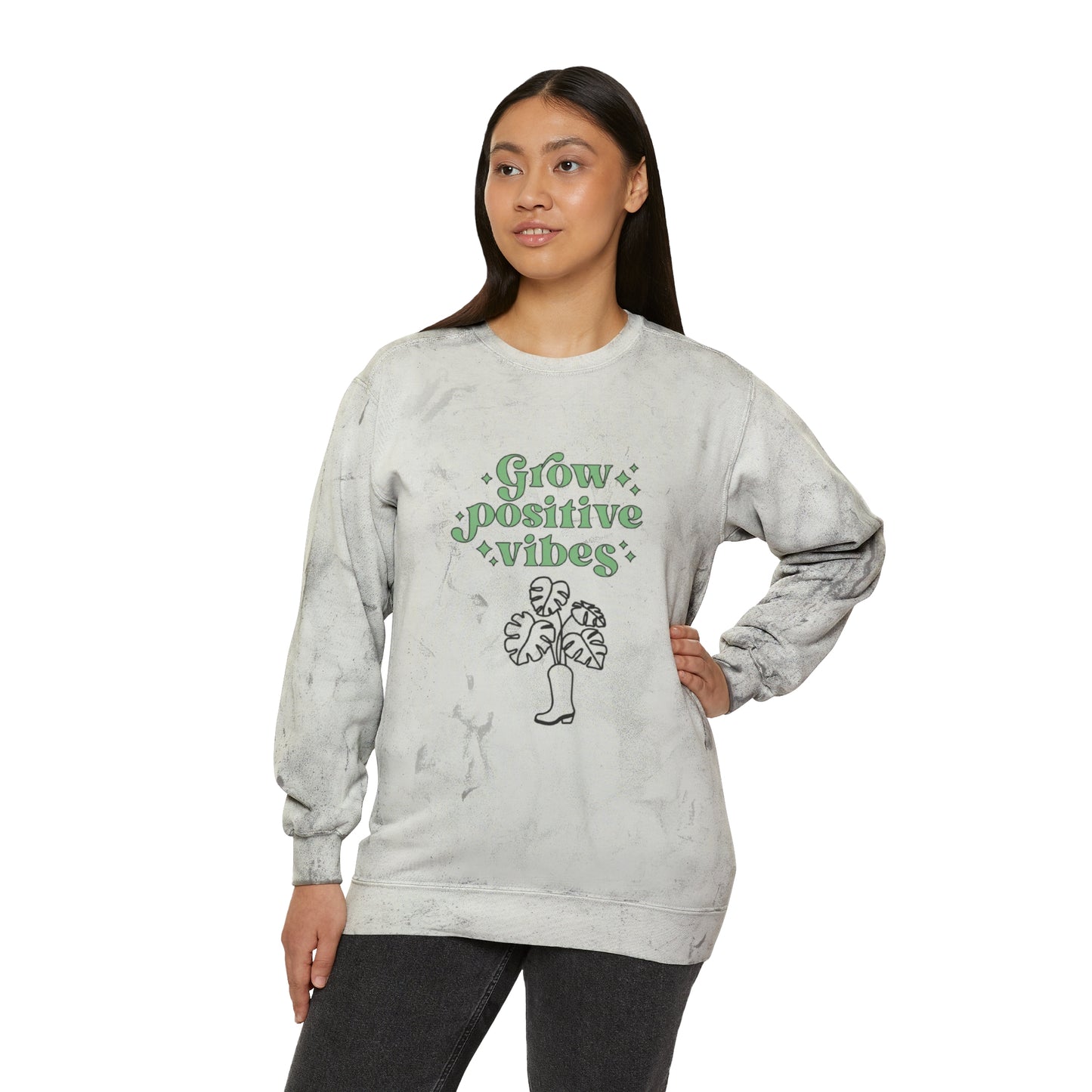 Grow Positive Color Blast Crewneck