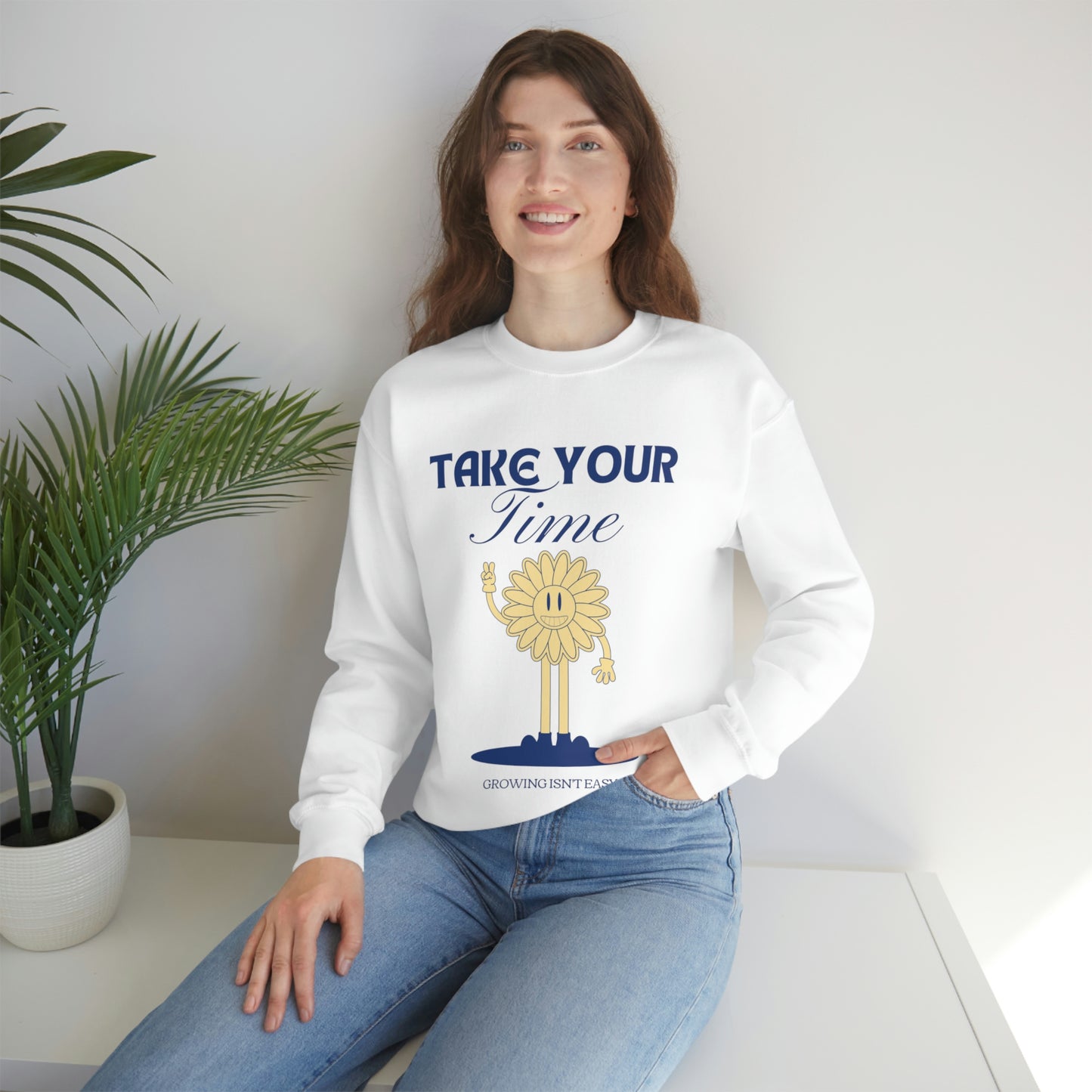 Growing Isn't Easy Unisex Crewneck