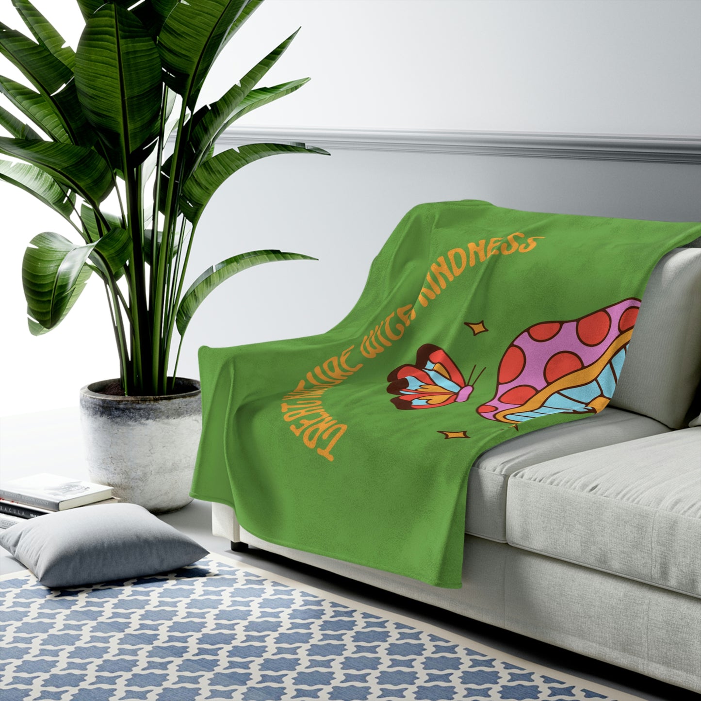 Treat Nature With Kindness Plush Blanket