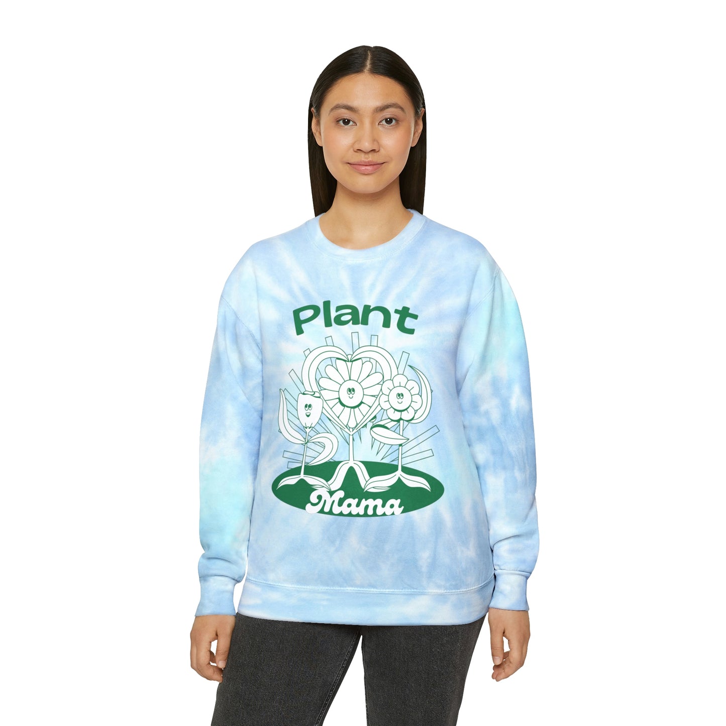 Plant Mama Unisex Tie-Dye Crewneck
