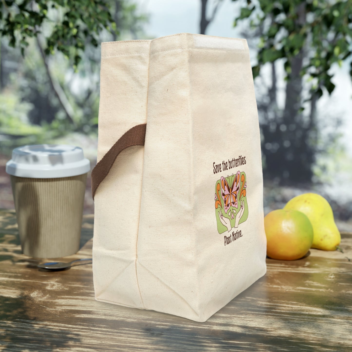 Plant Native Canvas Lunch Bag