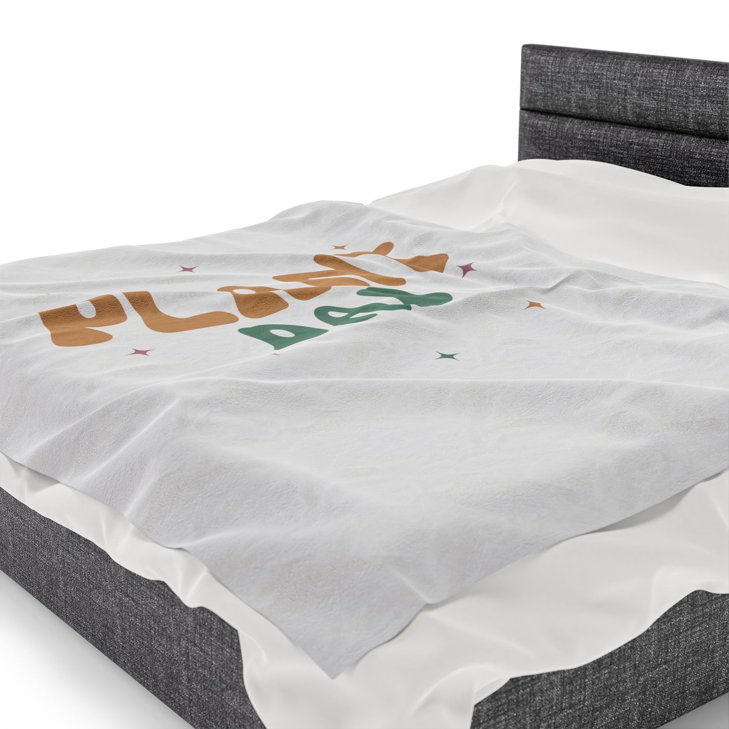 Plant Dad Velveteen Plush Blanket