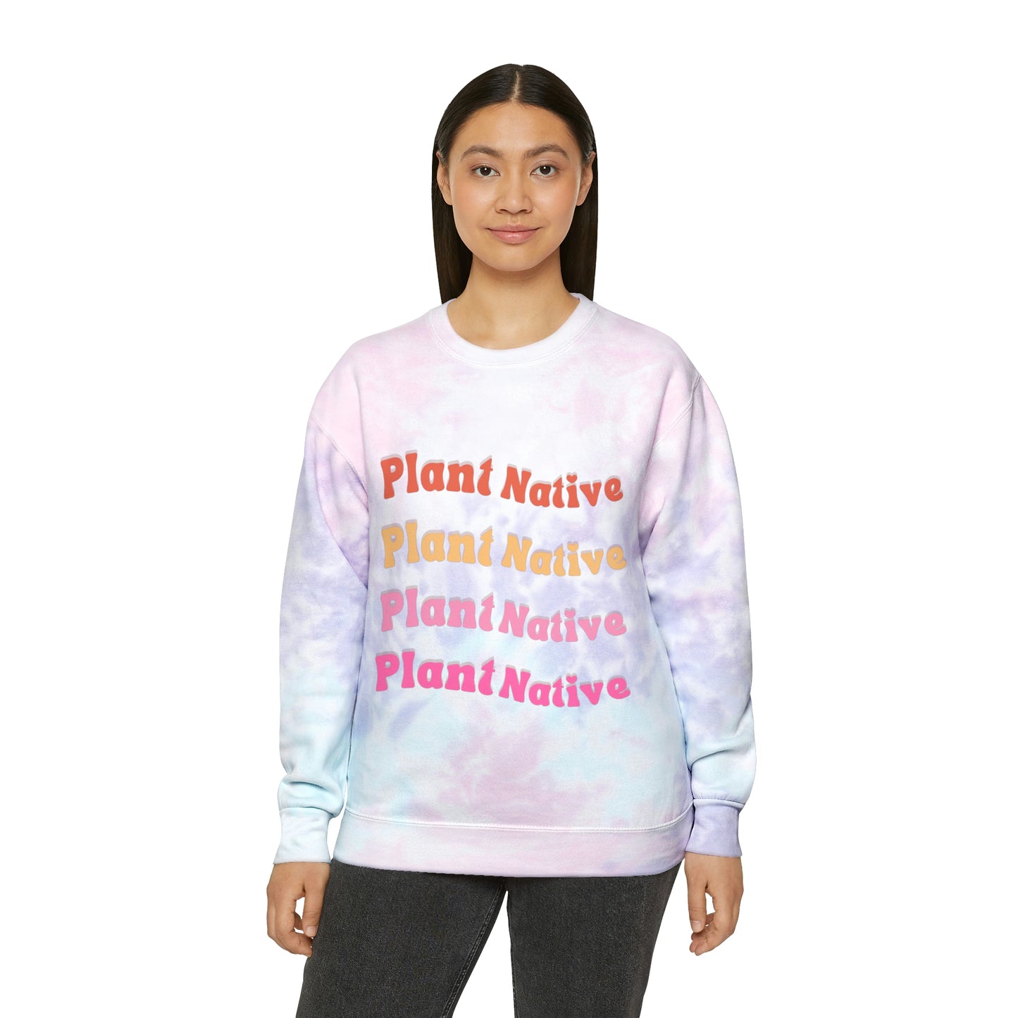Plant Native Unisex Tie-Dye Crewneck
