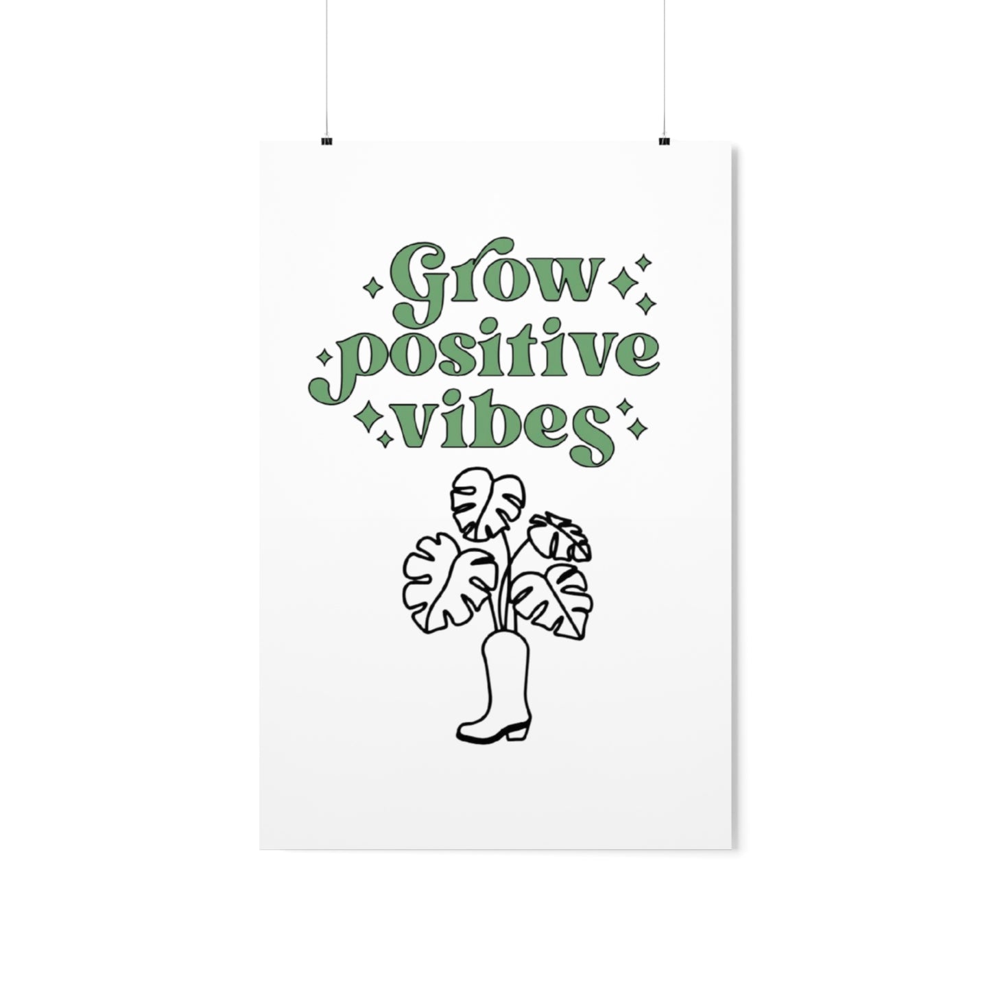 Grow Positive Matte Vertical Posters