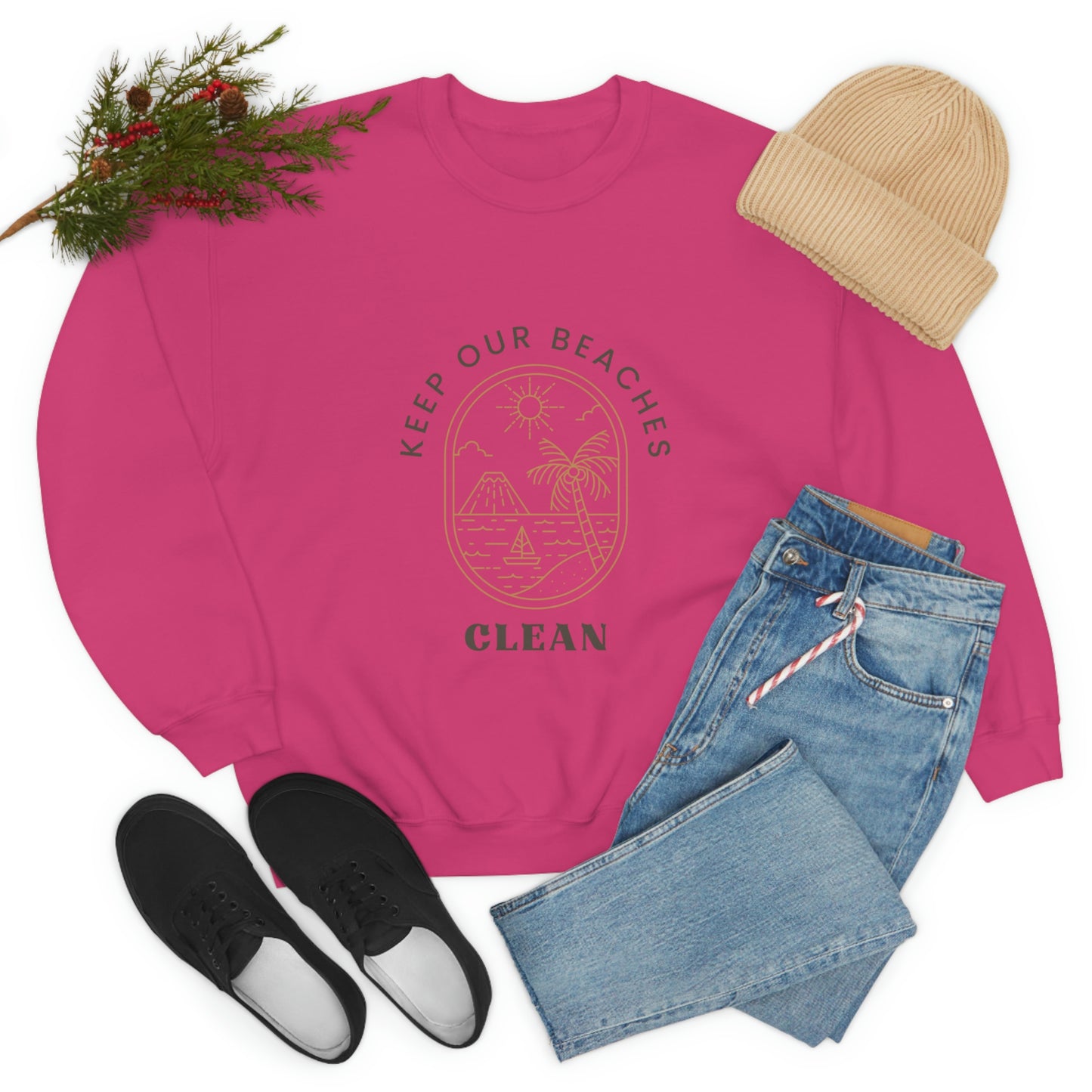 Clean Beaches Unisex Crewneck