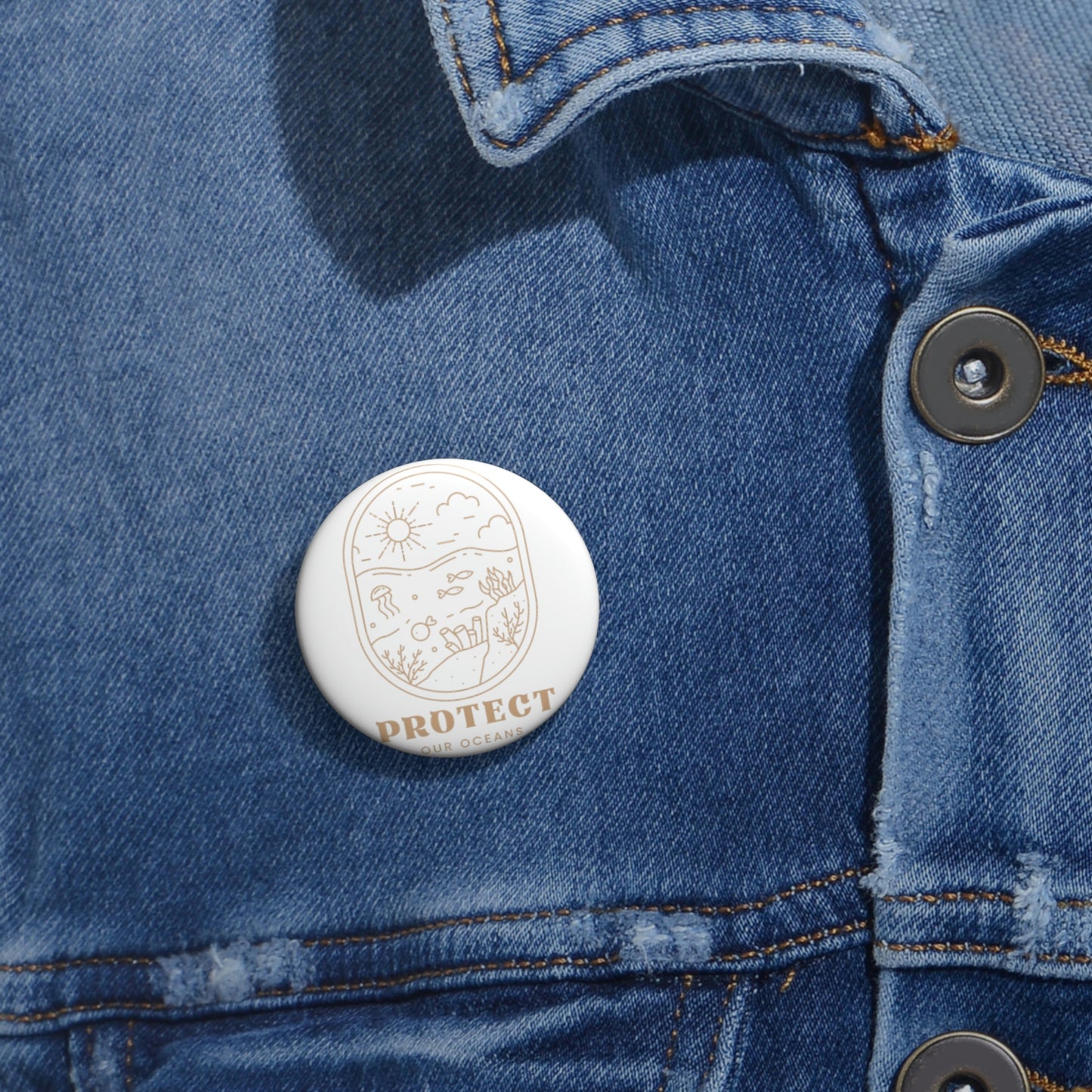 Protect Our Oceans Pin Buttons
