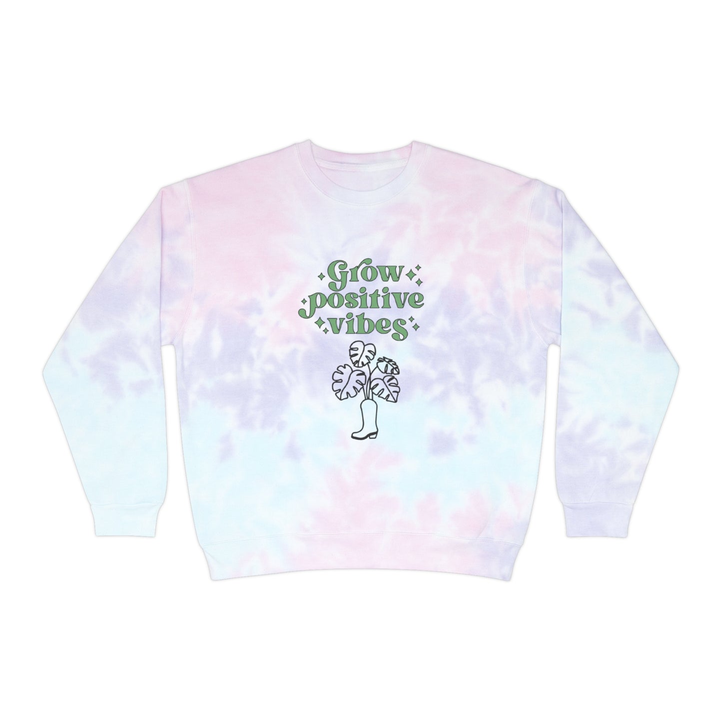 Grow Positive Tie-Dye Crewneck