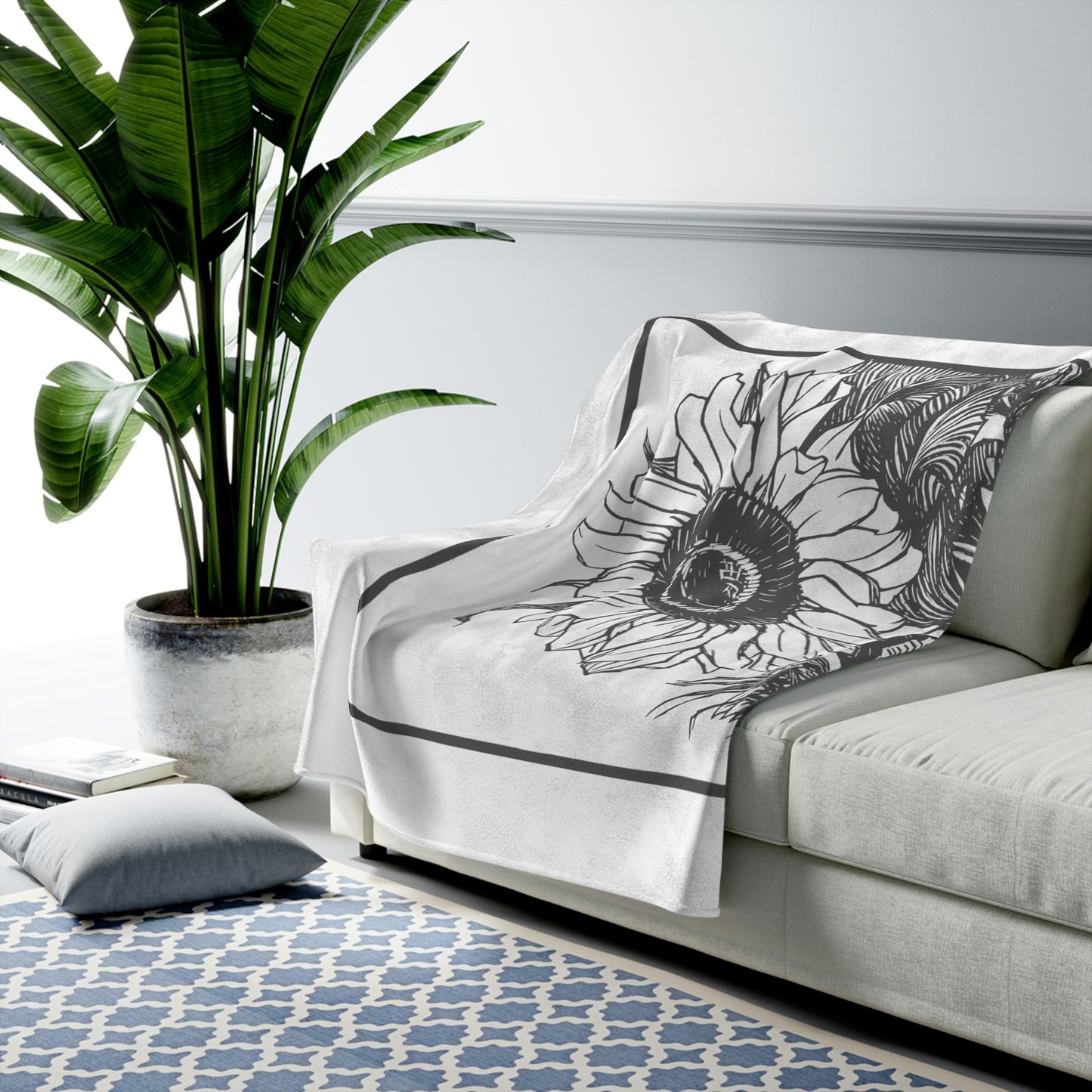 Plant Kindness Velveteen Plush Blanket