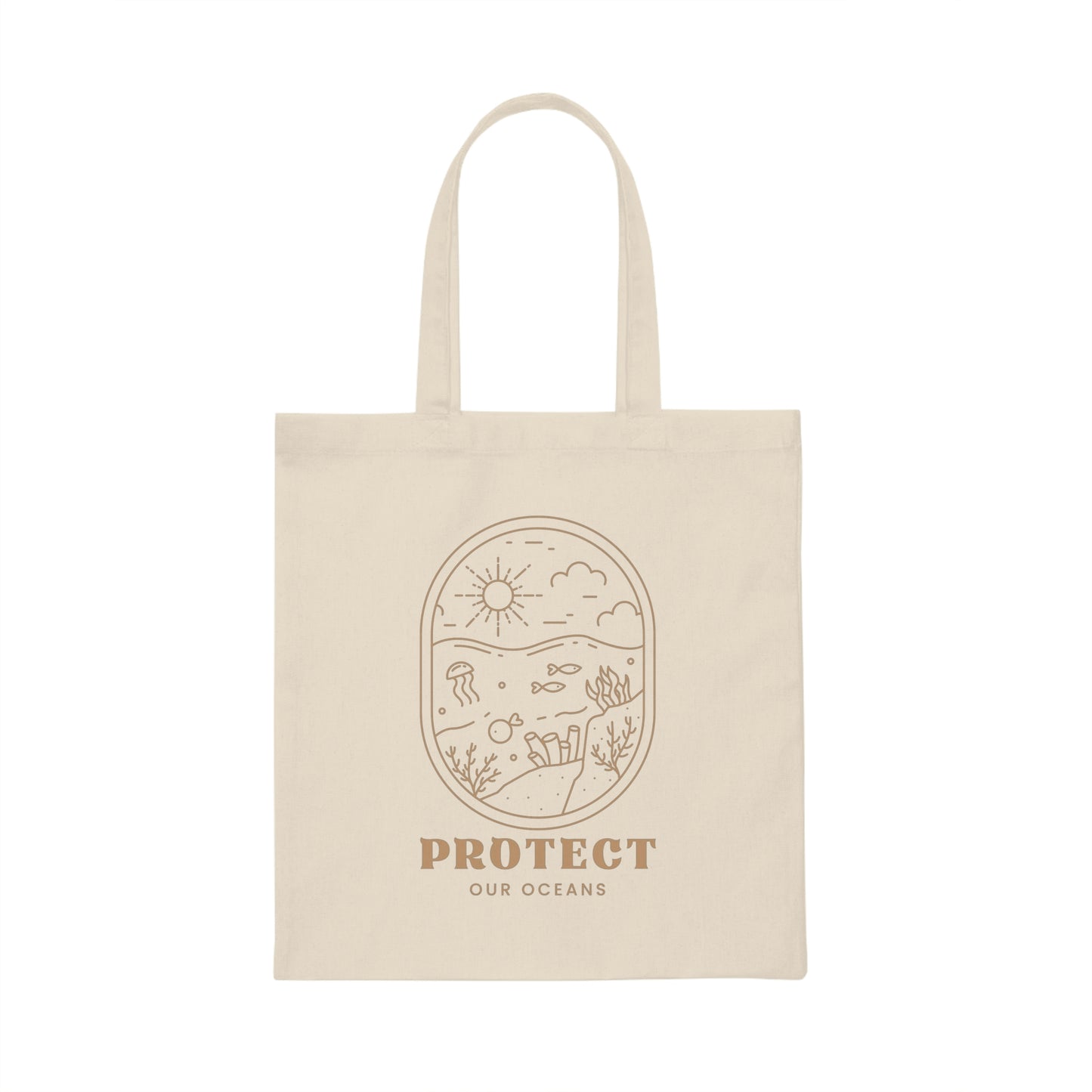 Protect Our Oceans Canvas Tote Bag
