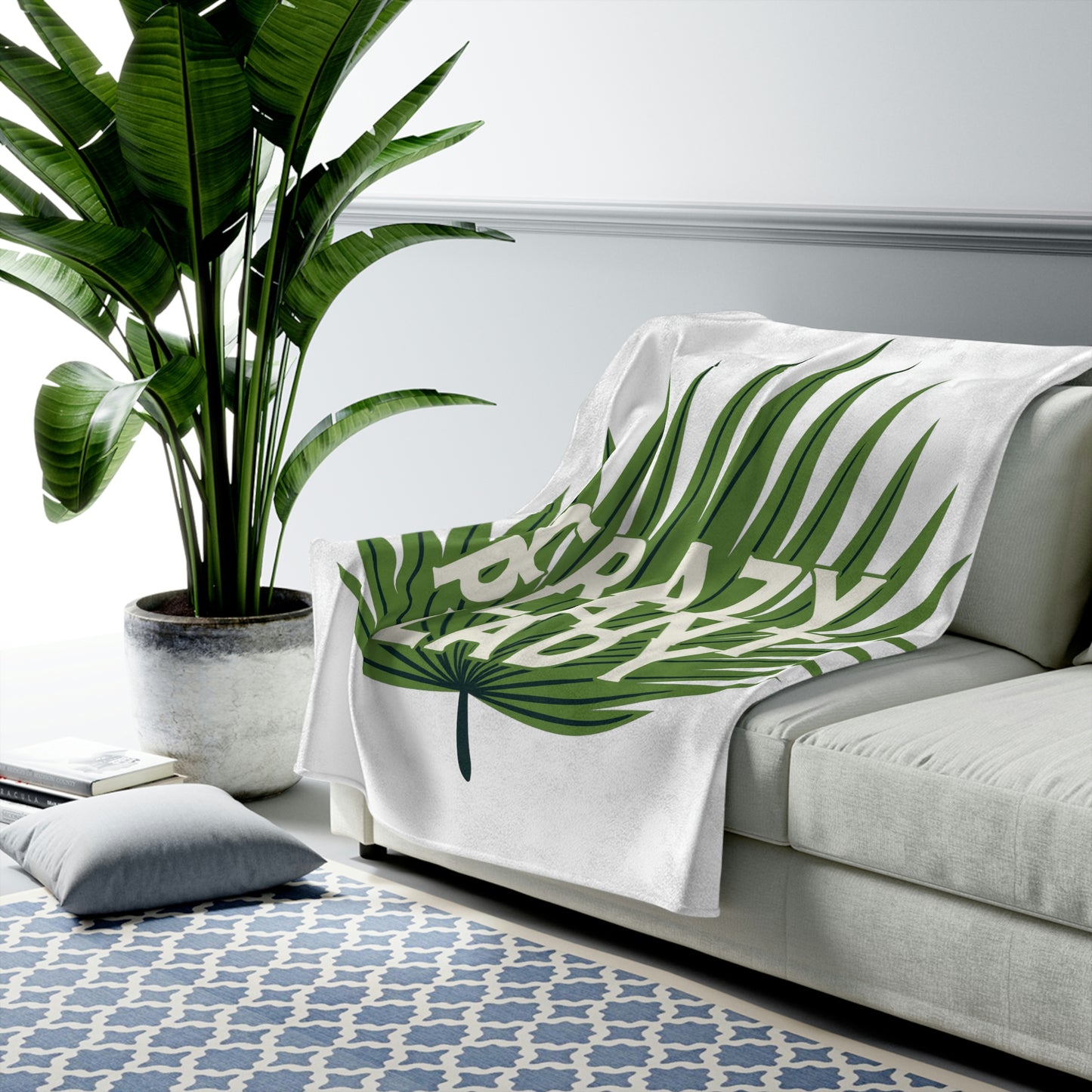 Crazy Plant Lady Velveteen Plush Blanket