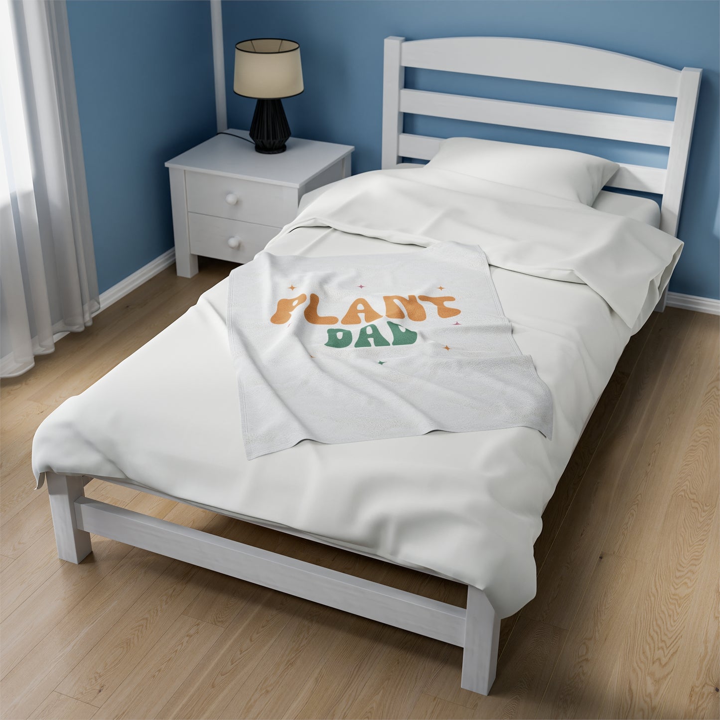 Plant Dad Velveteen Plush Blanket