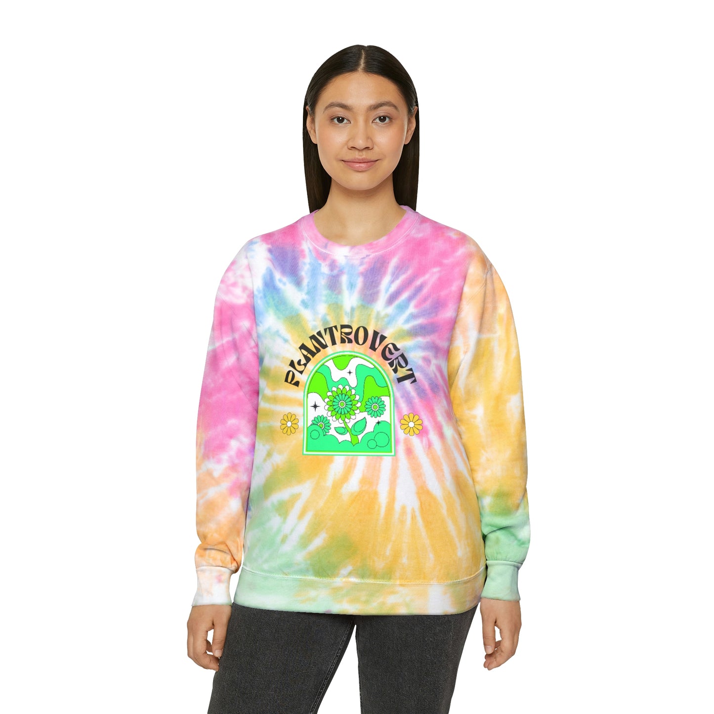 Plantrovert Unisex Tie-Dye Crewneck