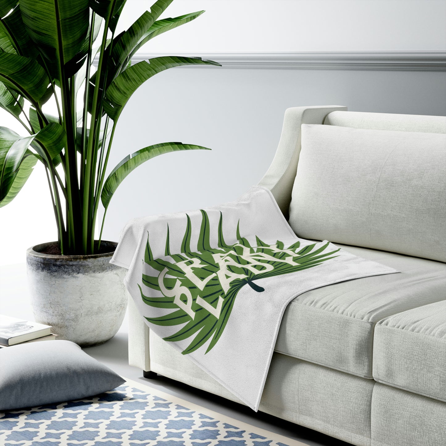 Crazy Plant Lady Velveteen Plush Blanket