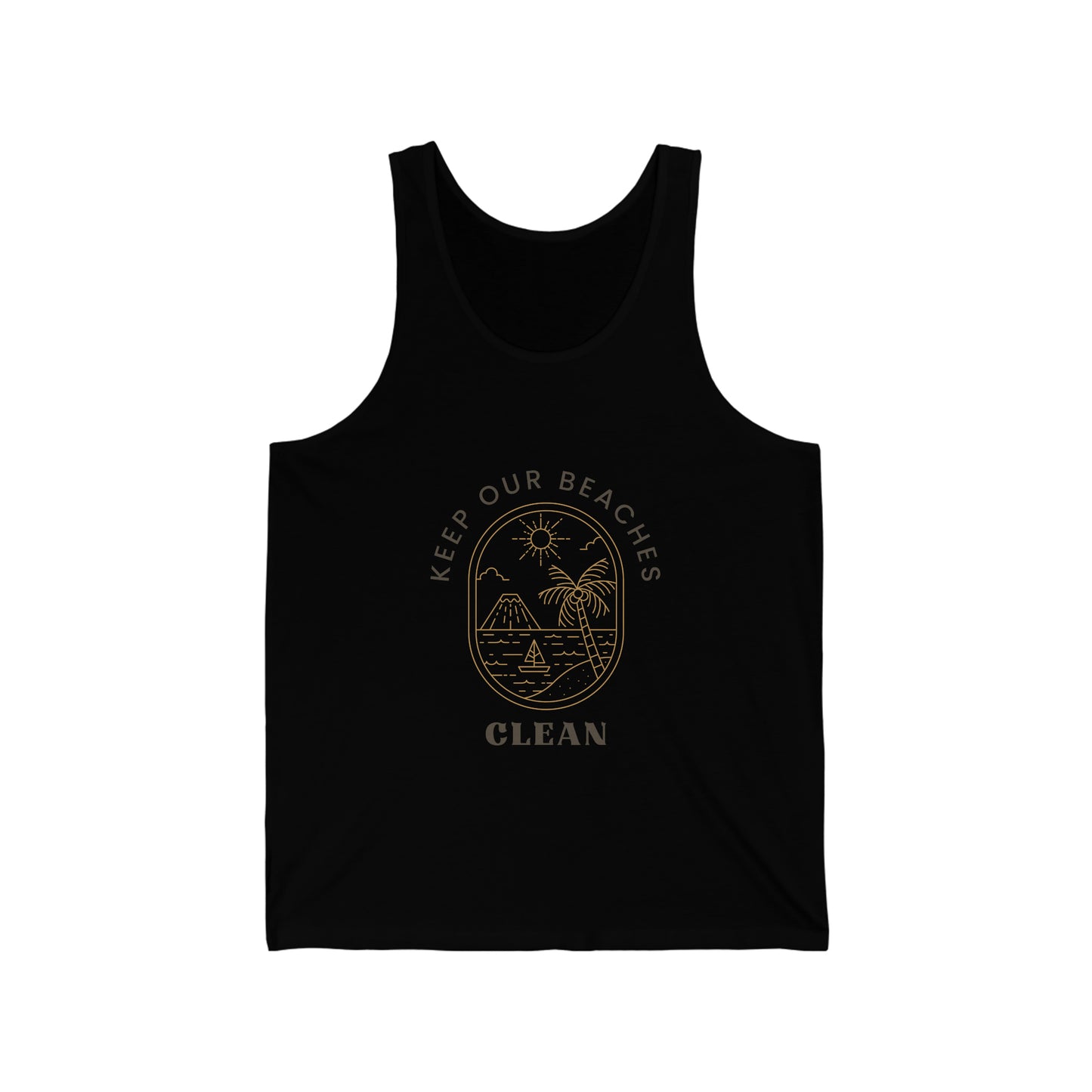 Clean Beaches Unisex Jersey Tank