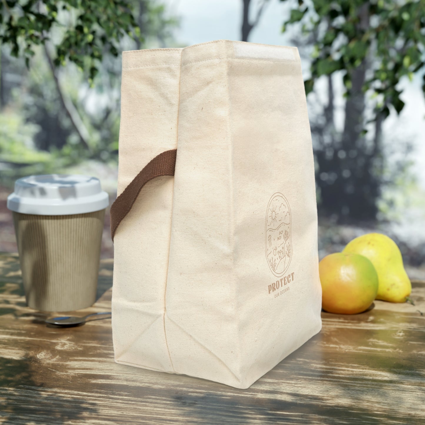 Protect Our Oceans Canvas Lunch Bag