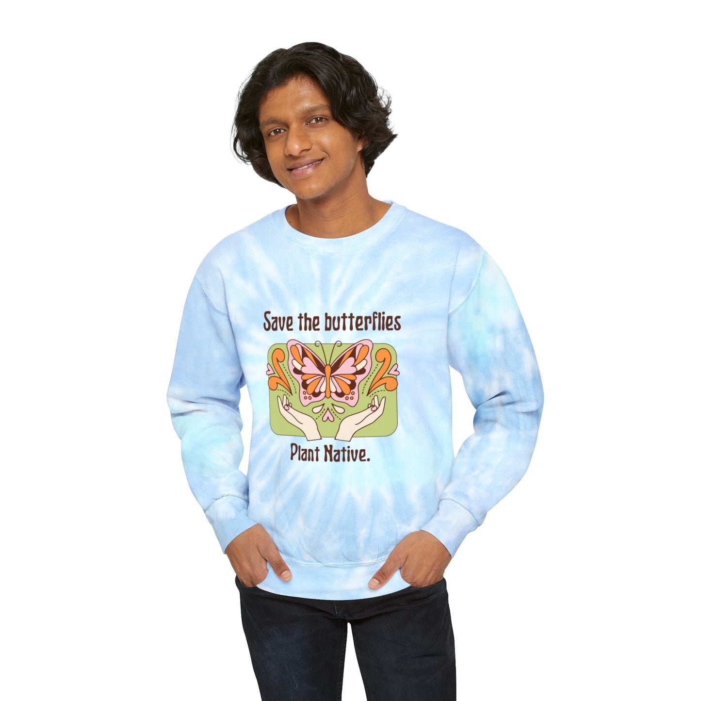 Plant Native Tie-Dye Crewneck