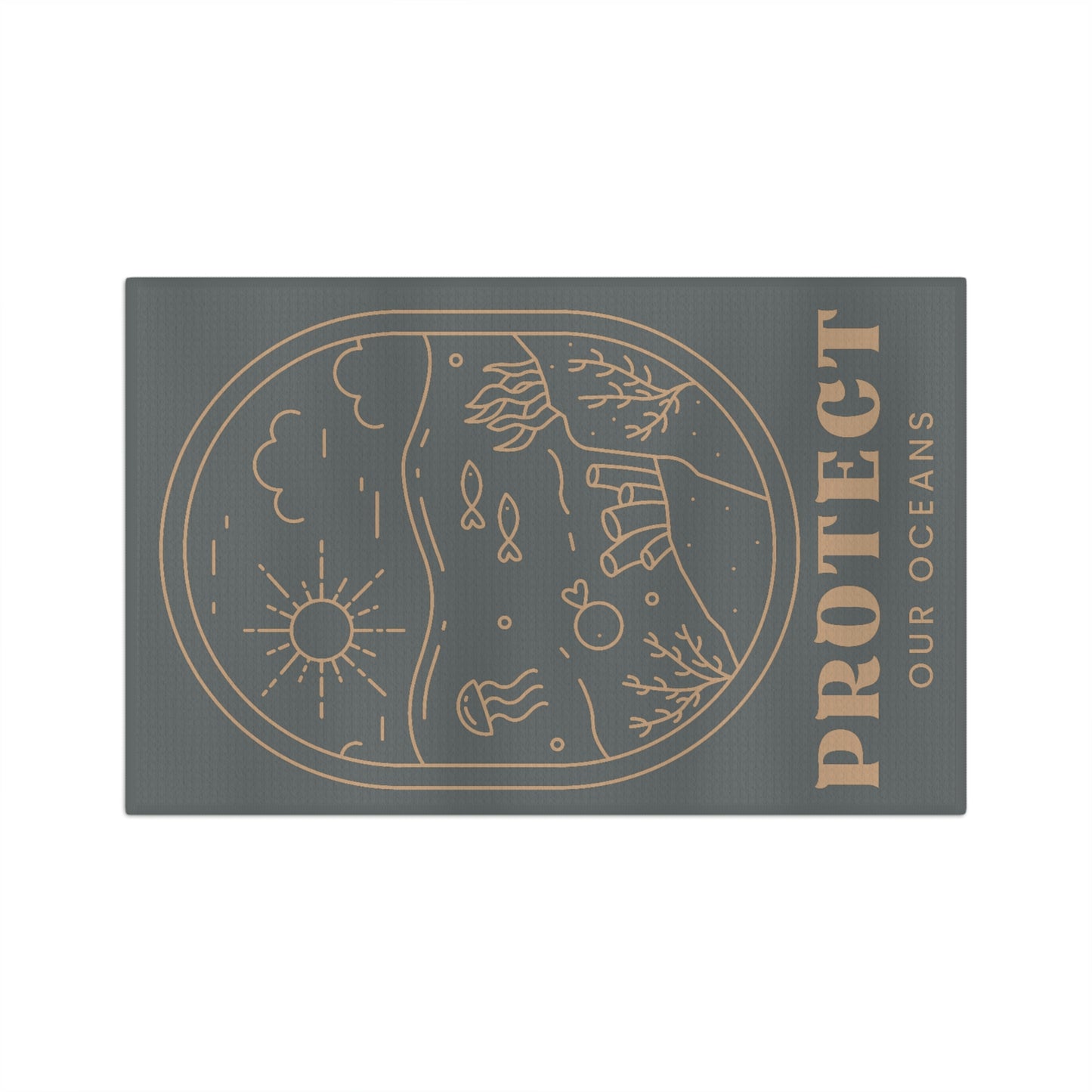 Protect Our Oceans Tea Towel